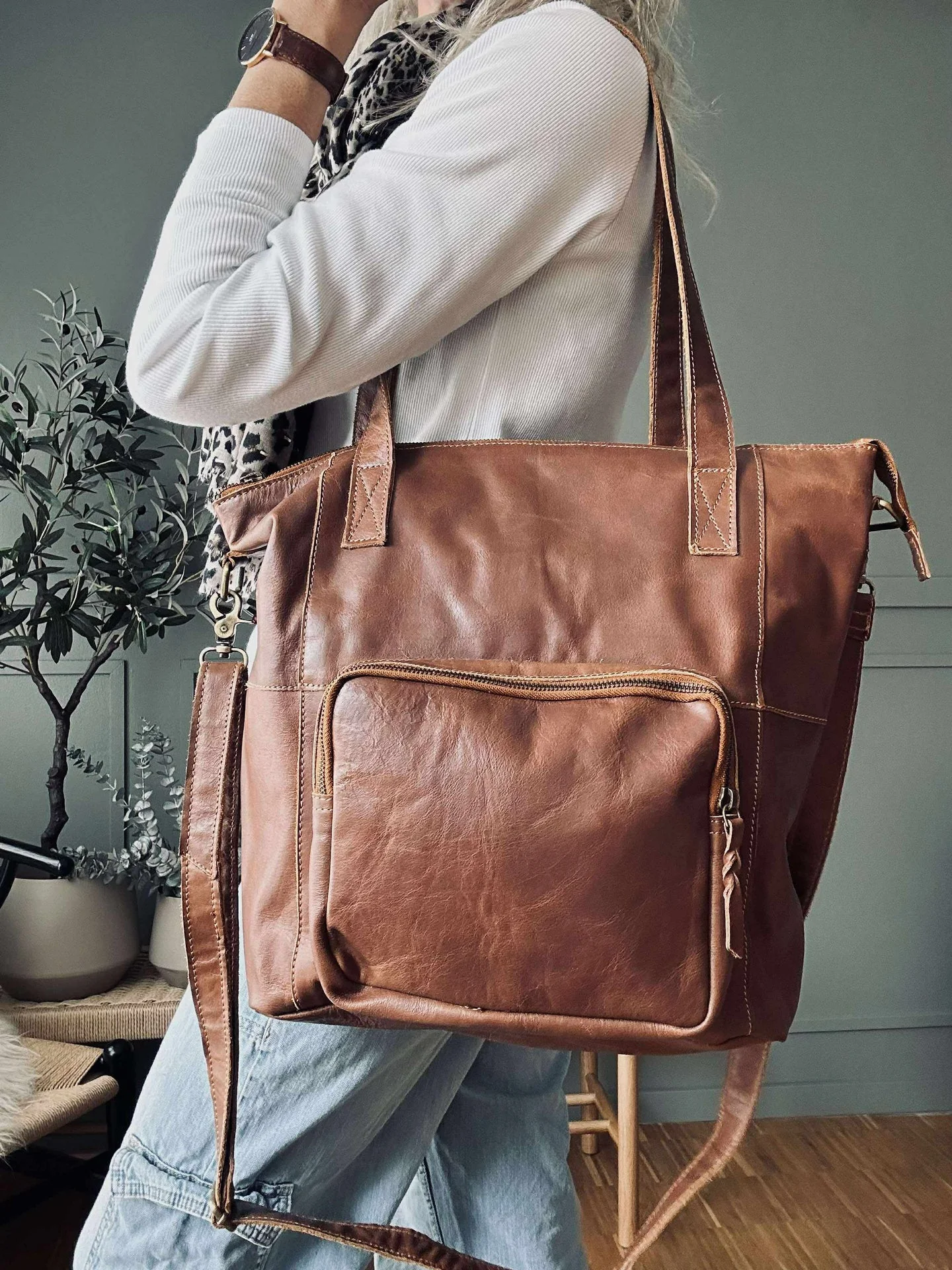 Shopper Sasja - Cognac - Image 6