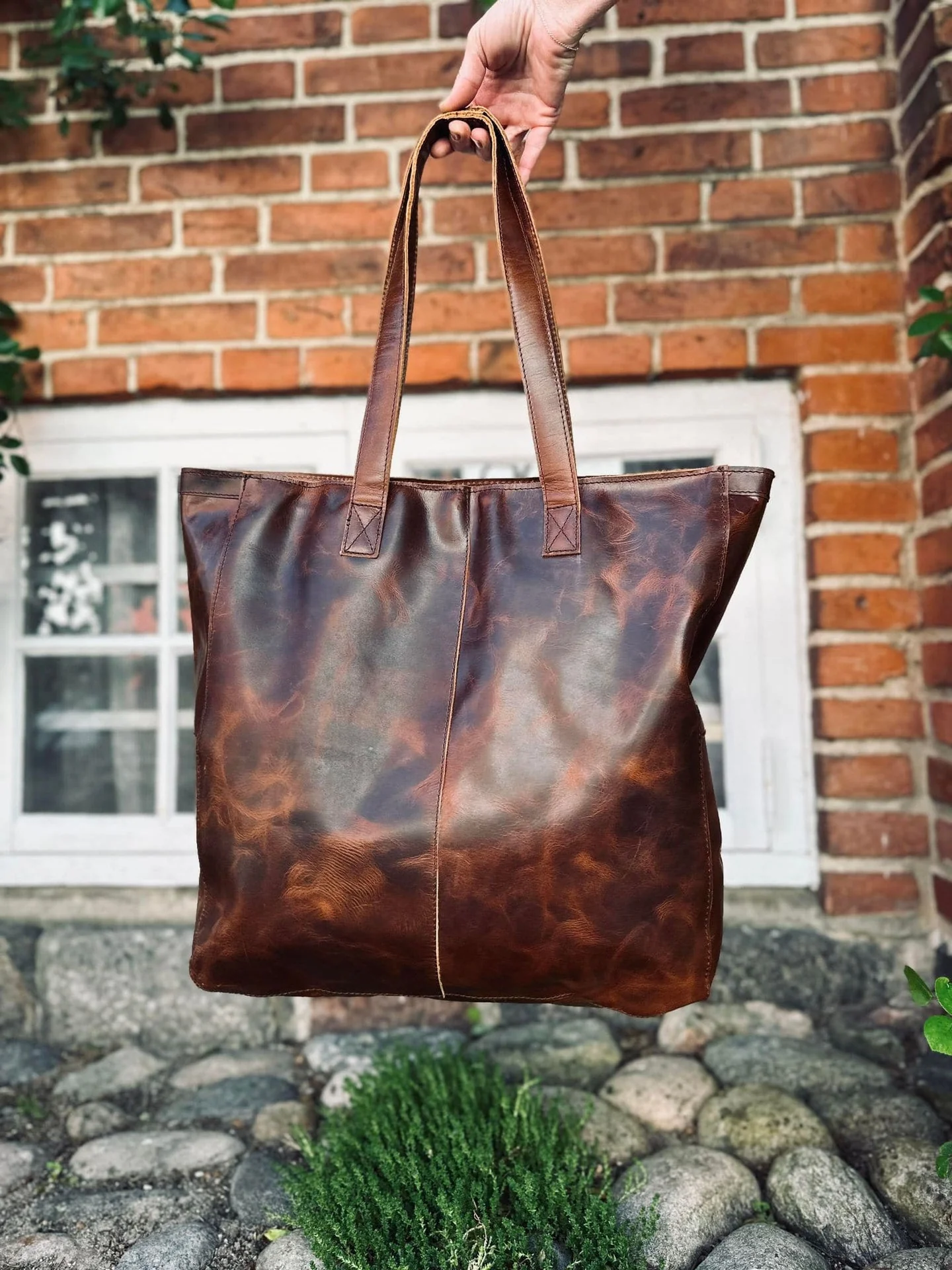 Shopper BIG BUFFALO – Mørk urban bøffelskinn - Image 5