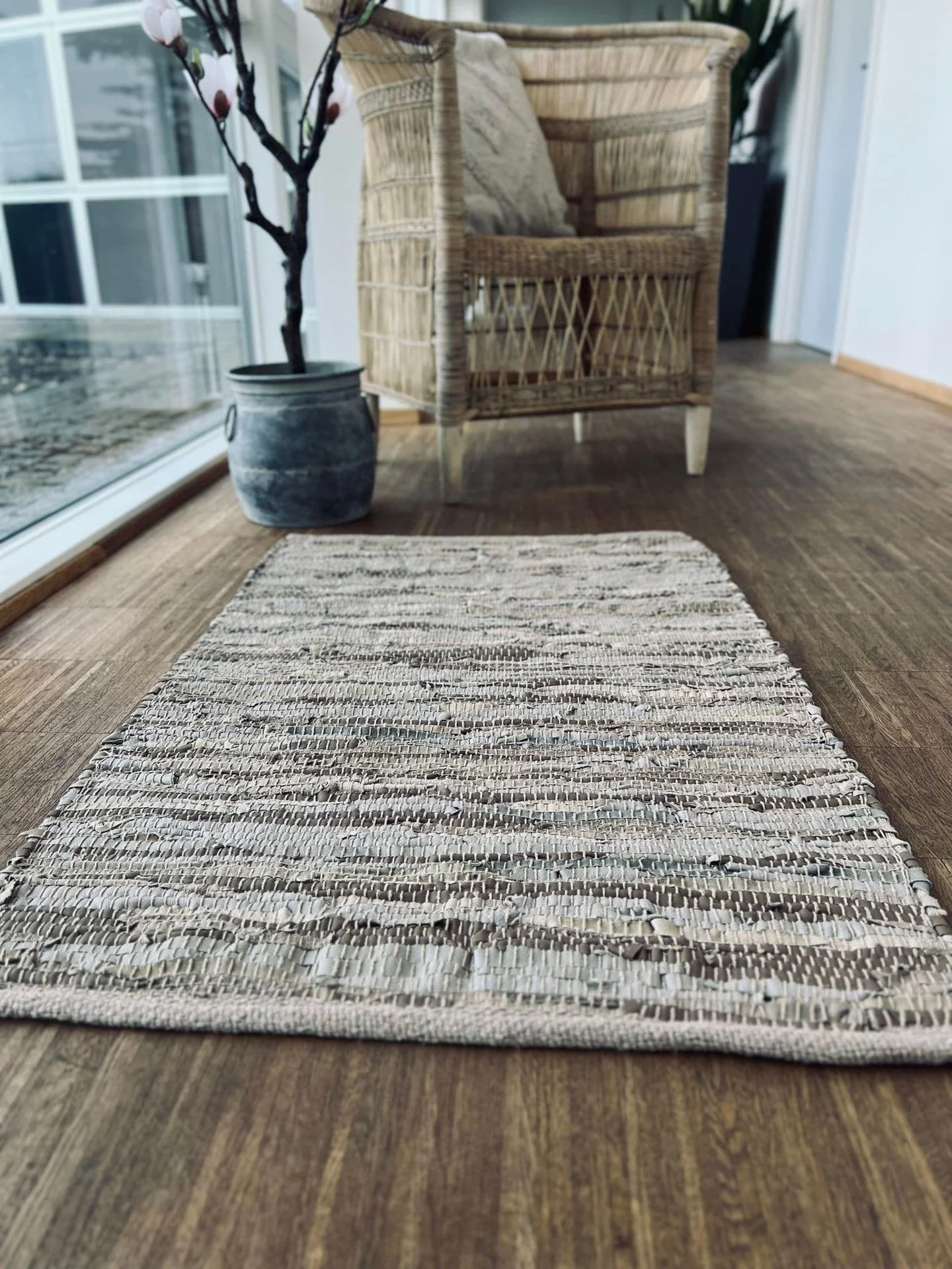 Gulvteppe i skinn - 60x90cm Beige - Image 2