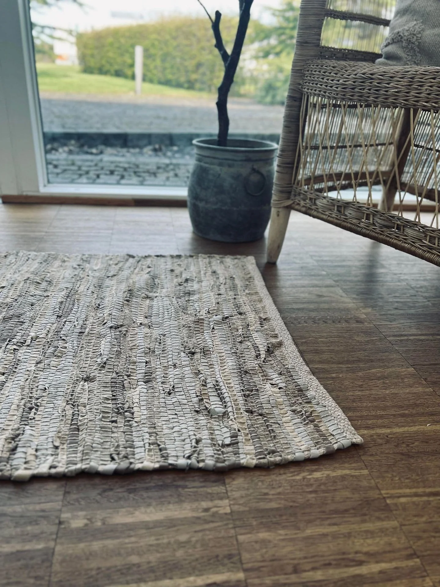 Gulvteppe i skinn - 60x90cm Beige - Image 5