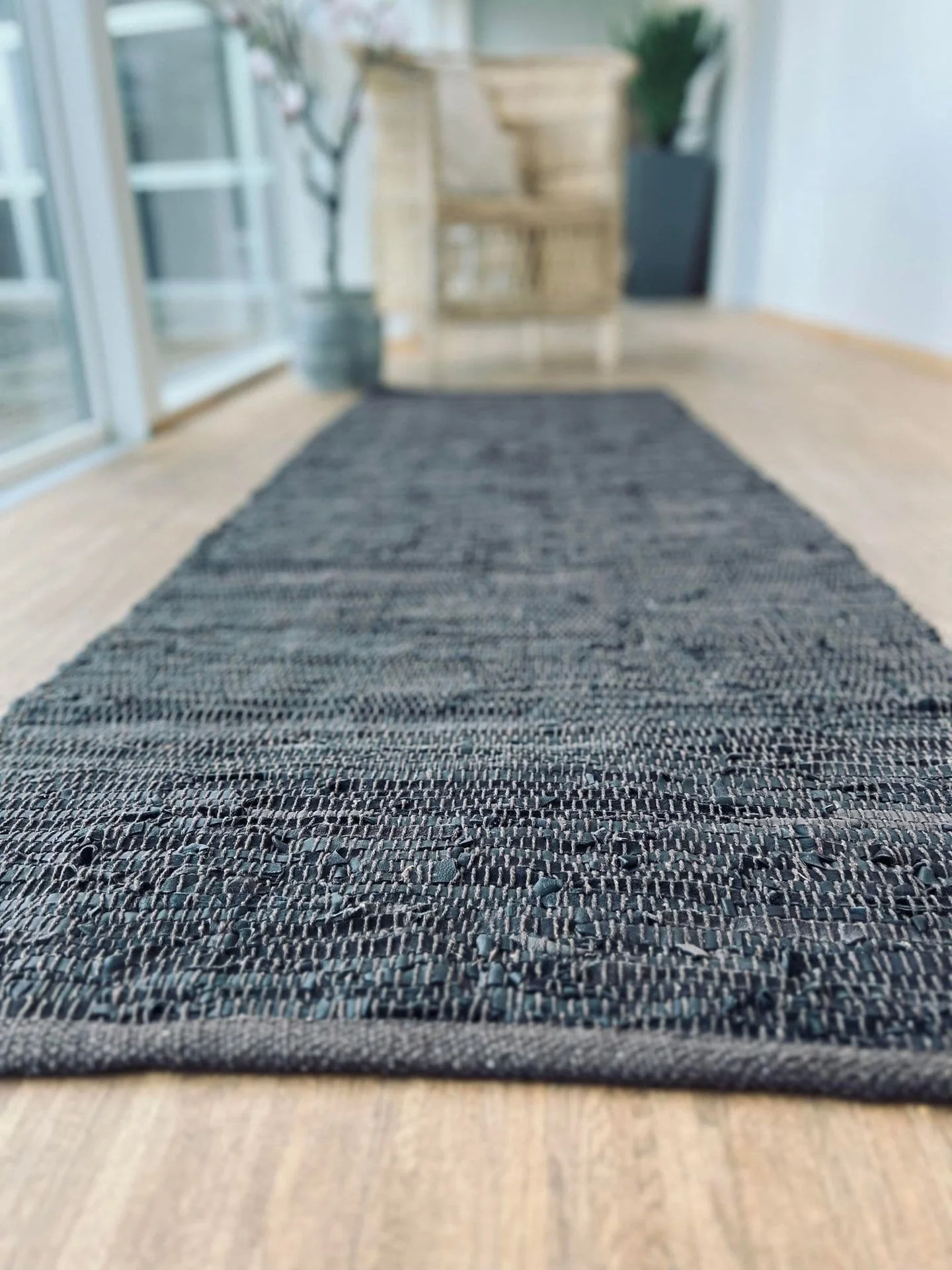 Gulvteppe i lær - 70x200 cm Valnøtt - Image 7
