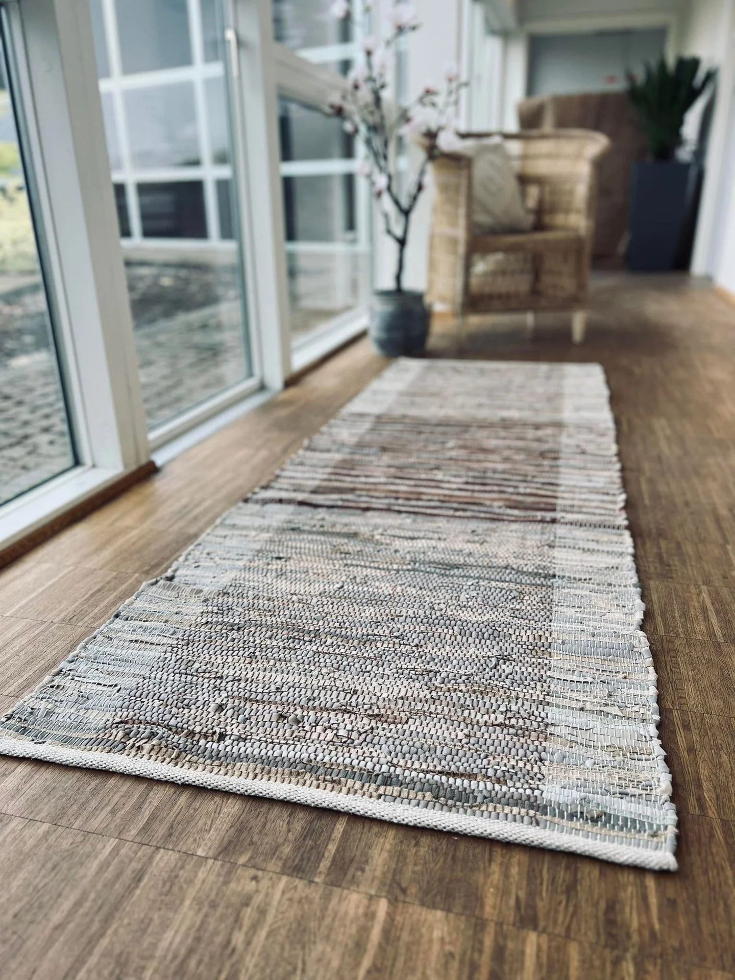 Gulvteppe i skinn - 70x200 cm Natur / Brun
