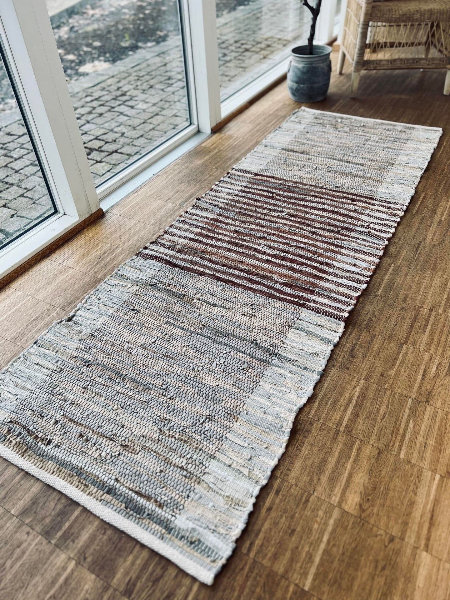 Gulvteppe i skinn - 70x200 cm Natur / Brun - Image 4