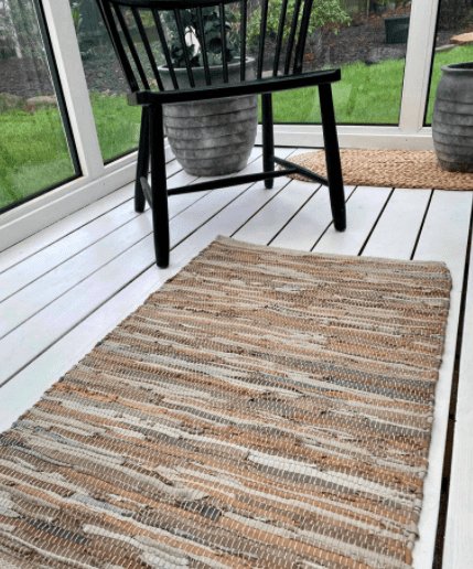 Gulvteppe i skinn – Natur 70x300
