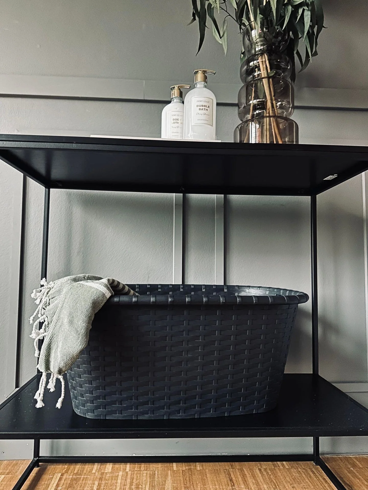 Vasketøyskurv - Svart 60cm