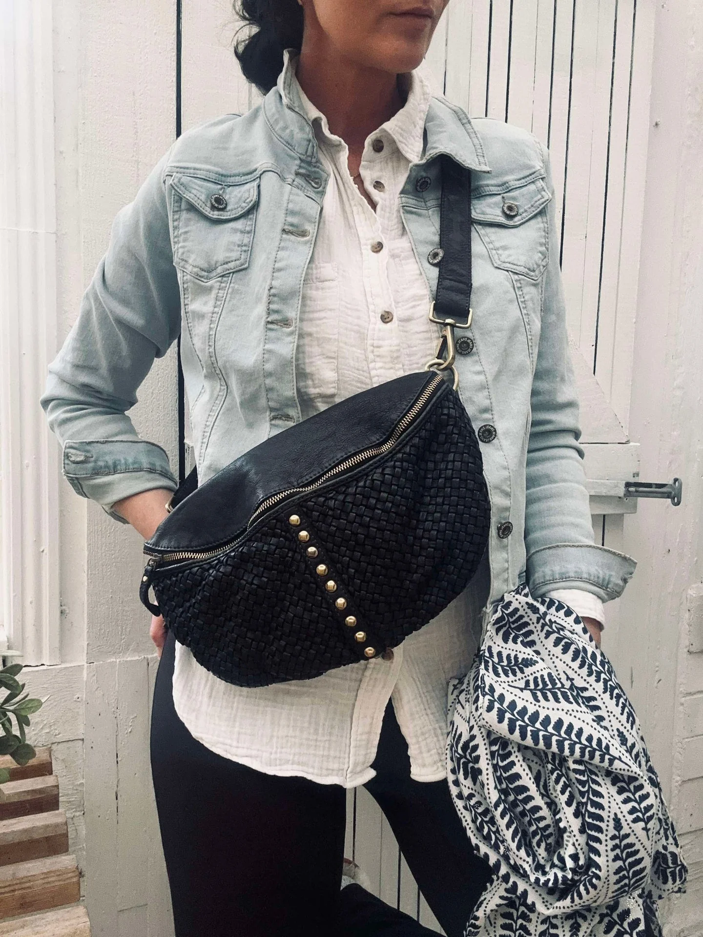Skjerf Denim / White - Image 3