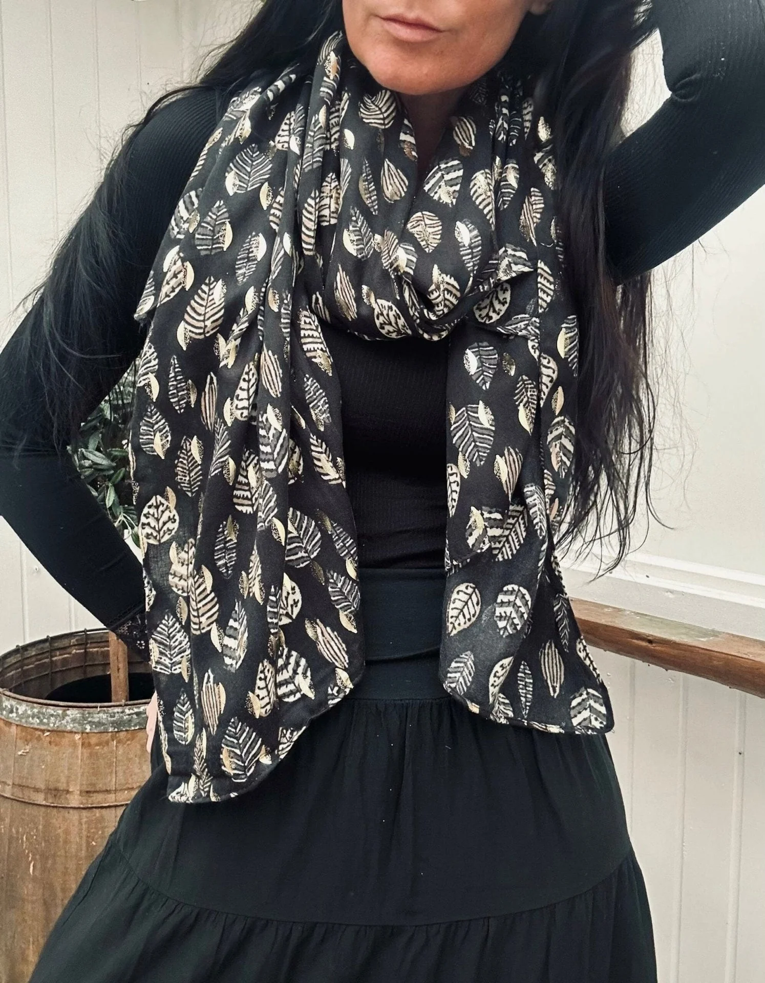 Skjerf Golden / Black