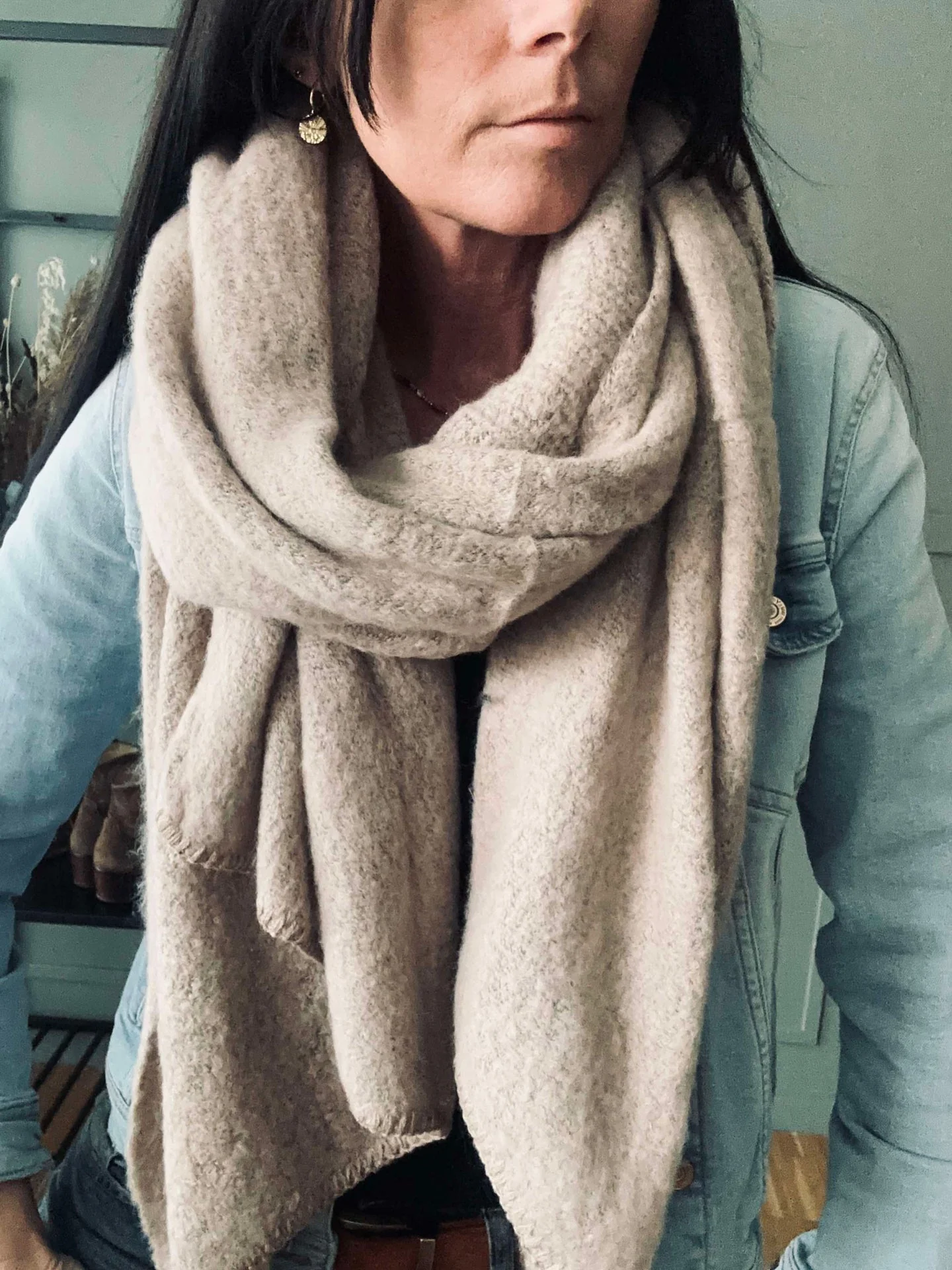 Skjerf MILA Beige / Rosa - Image 3