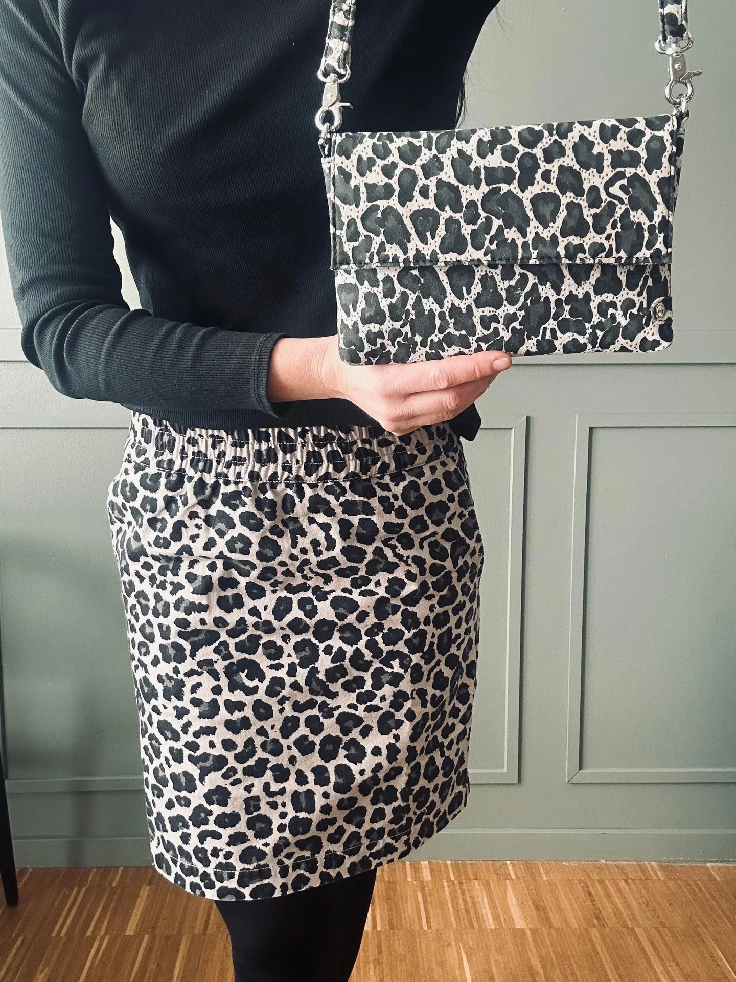 Skjørt Jane Leopard Grå - Image 7