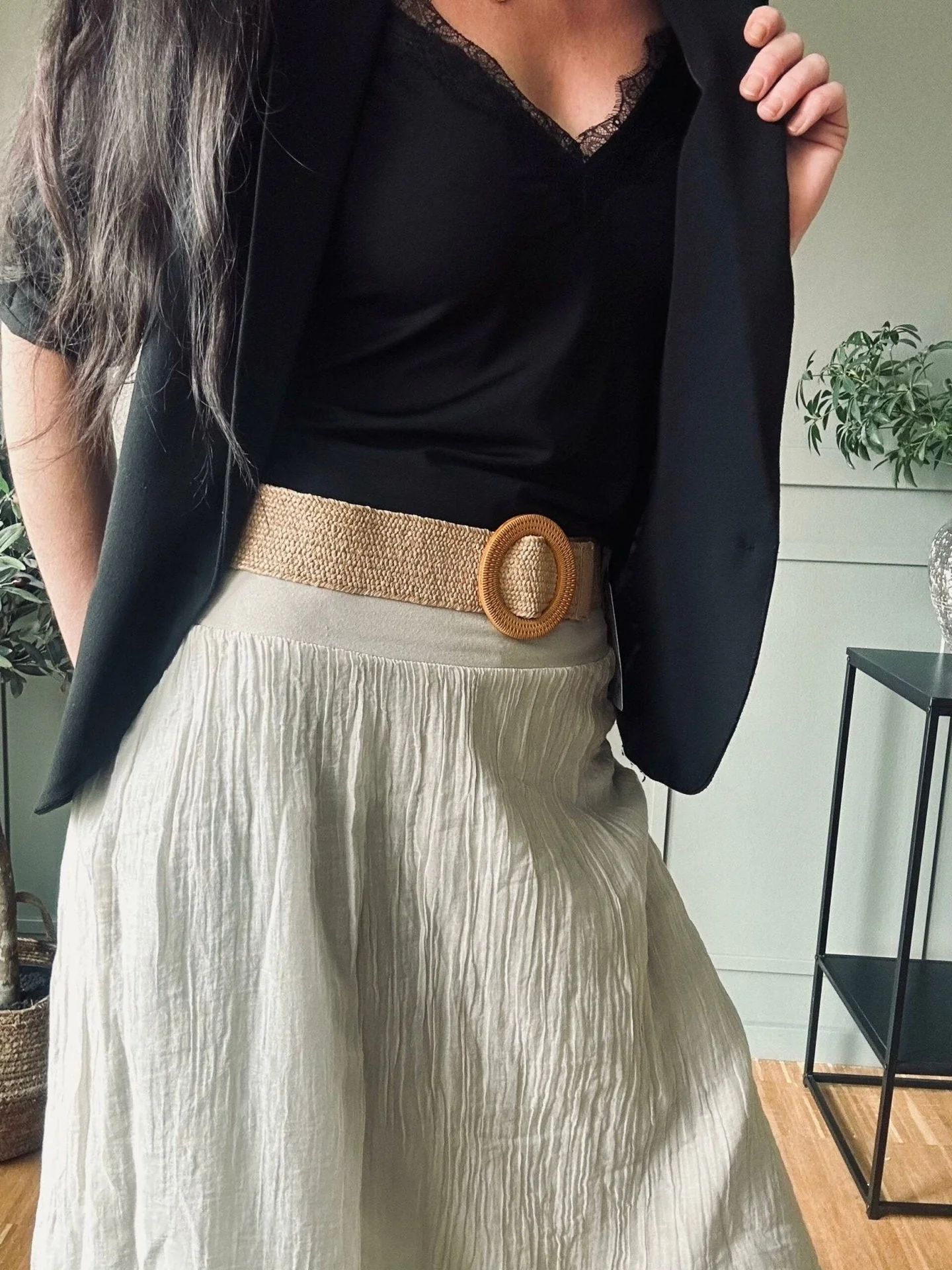 Skjørt m. Belte – Beige S/M - Image 5