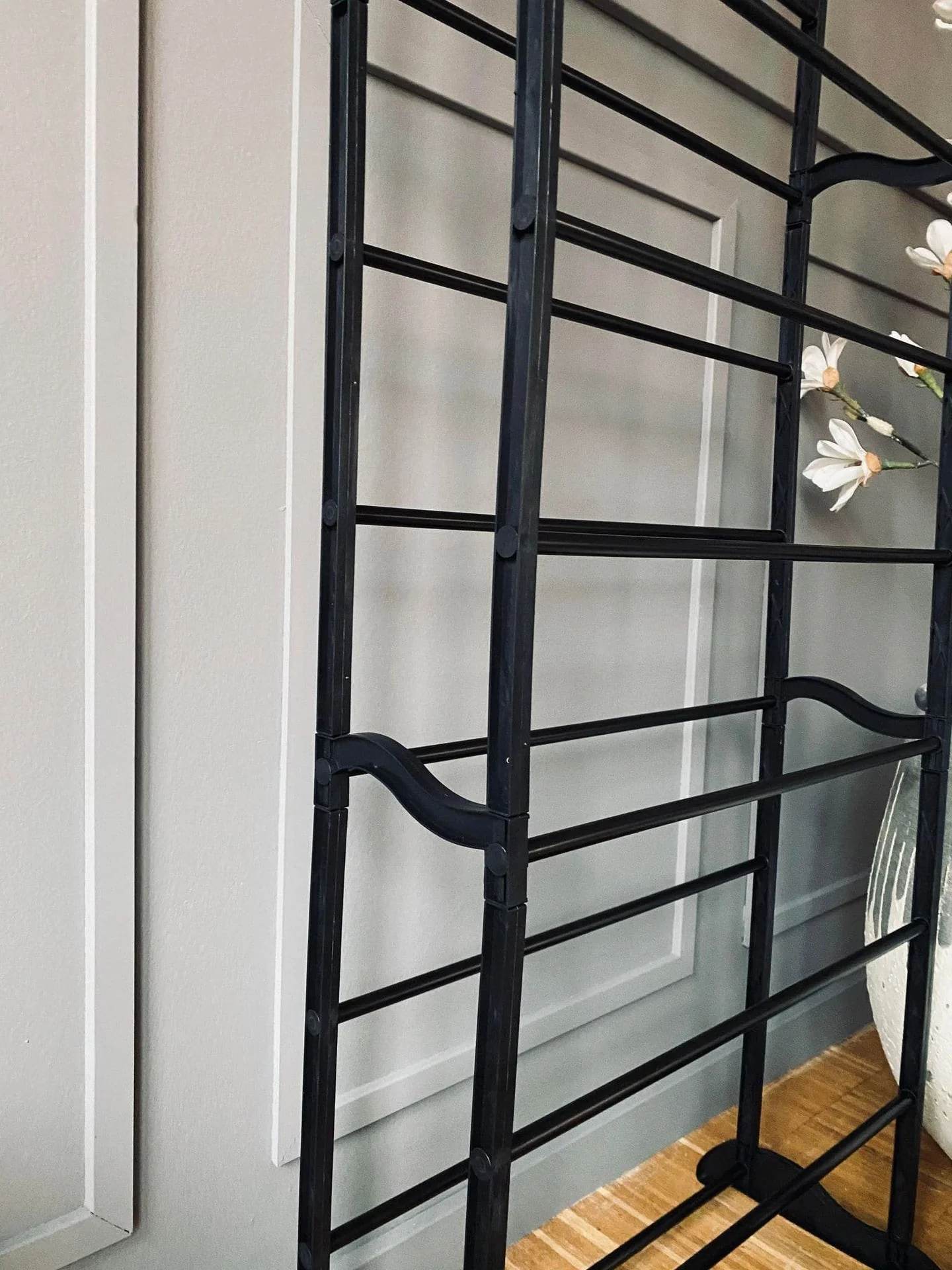 Skohylle med 10 hyller - Svart plast - Image 3