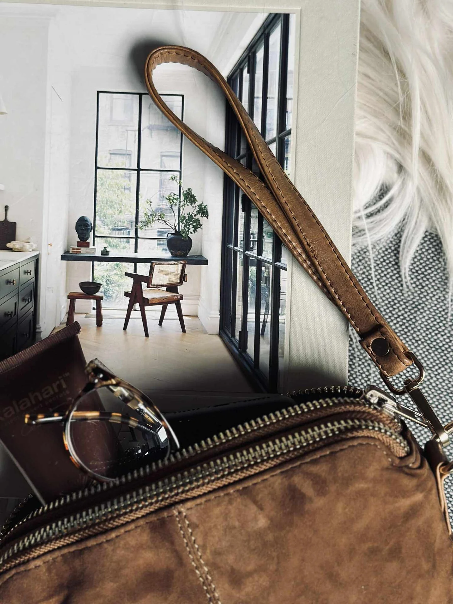 Crossbody clutch ALICE - Ruskinn caramel - Image 6