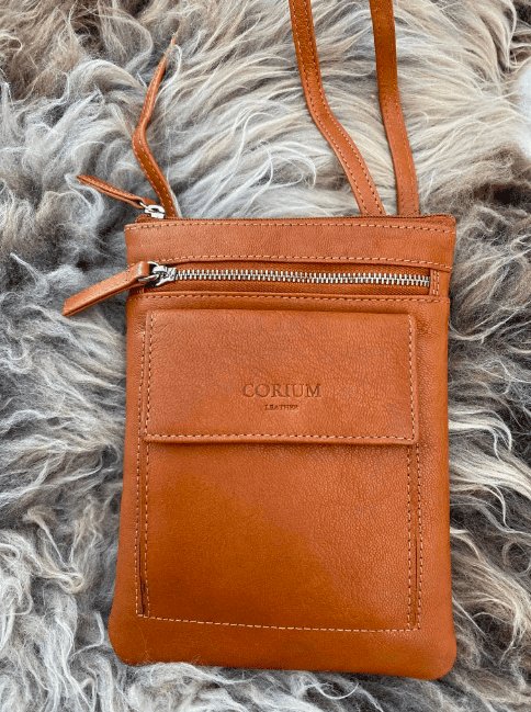 Crossbody / mobilveske - Nordic Cognac - Image 5