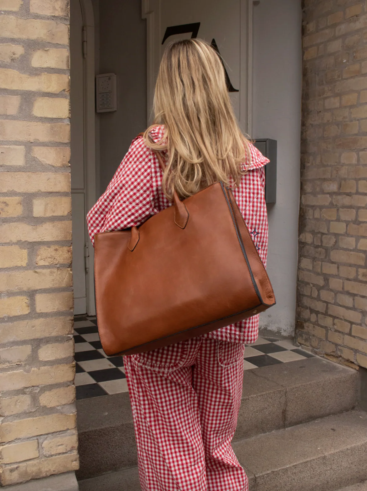 Skulderveske Ora Big - Cognac - Image 8
