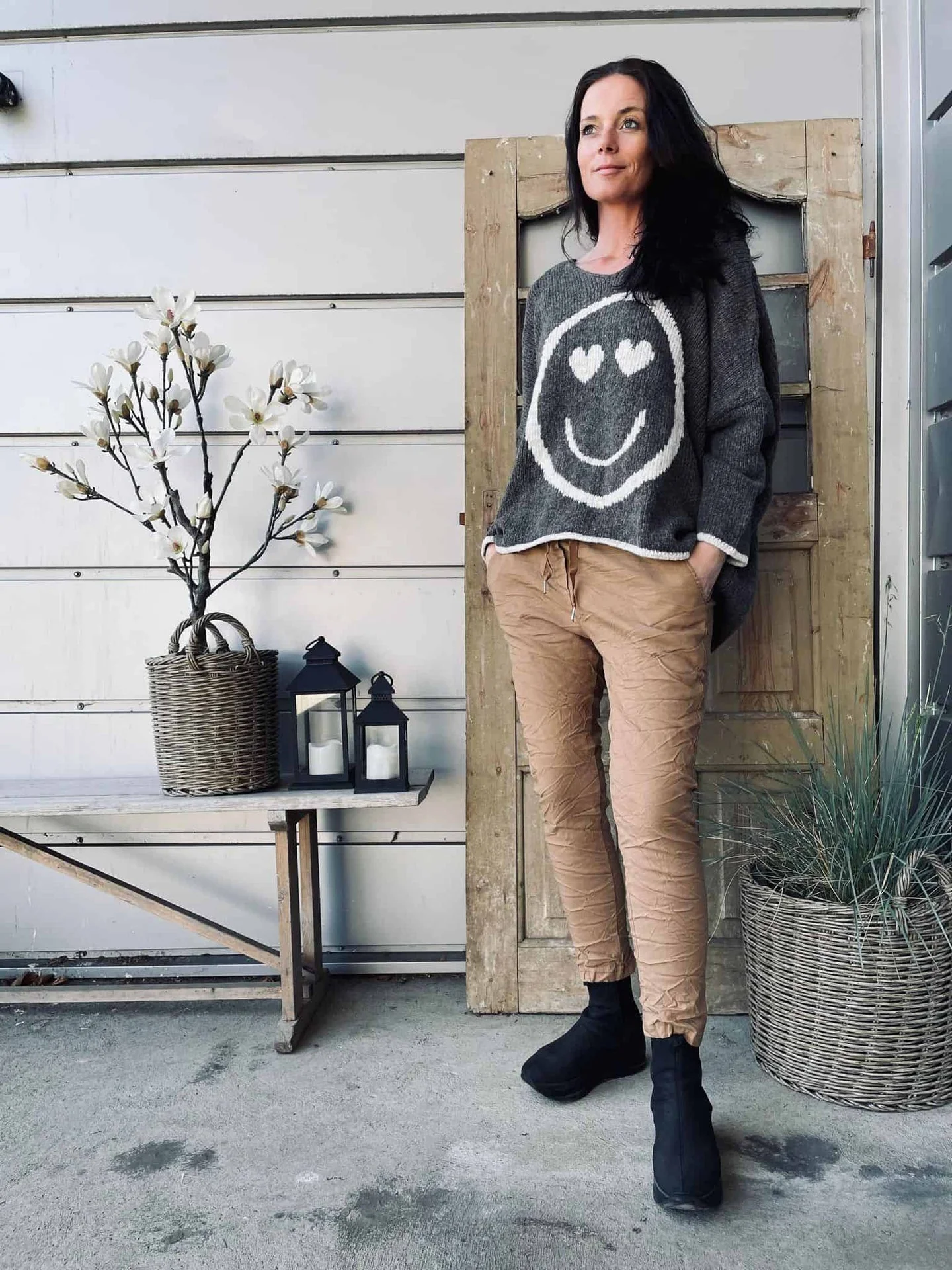 Strikk SMILE Brown Oversize