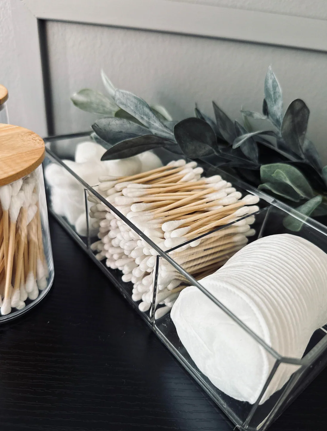 Makeup organizer - Akryl med bambuslokk - Image 2