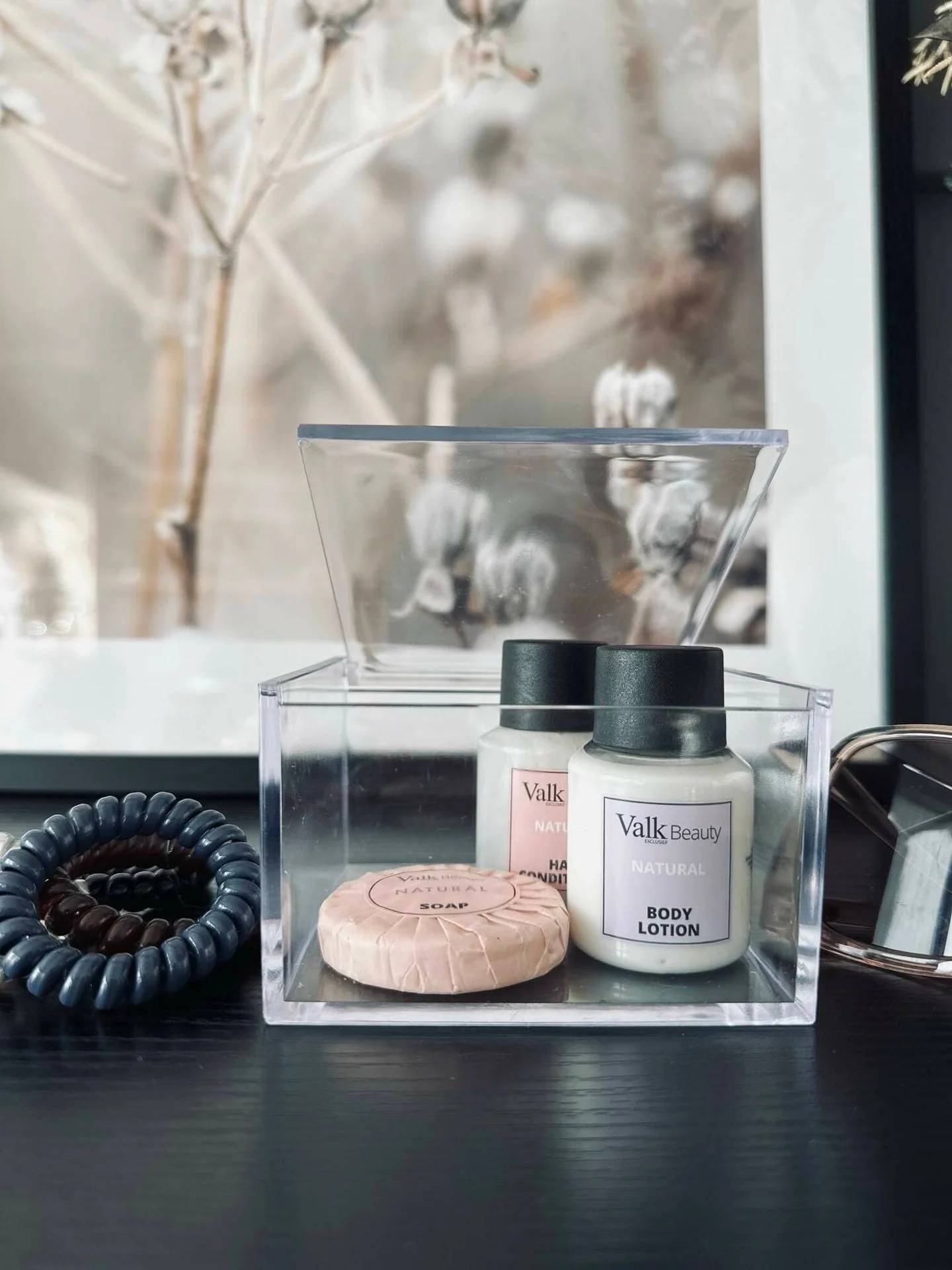 Makeup organizer i akryl - boks med lokk
