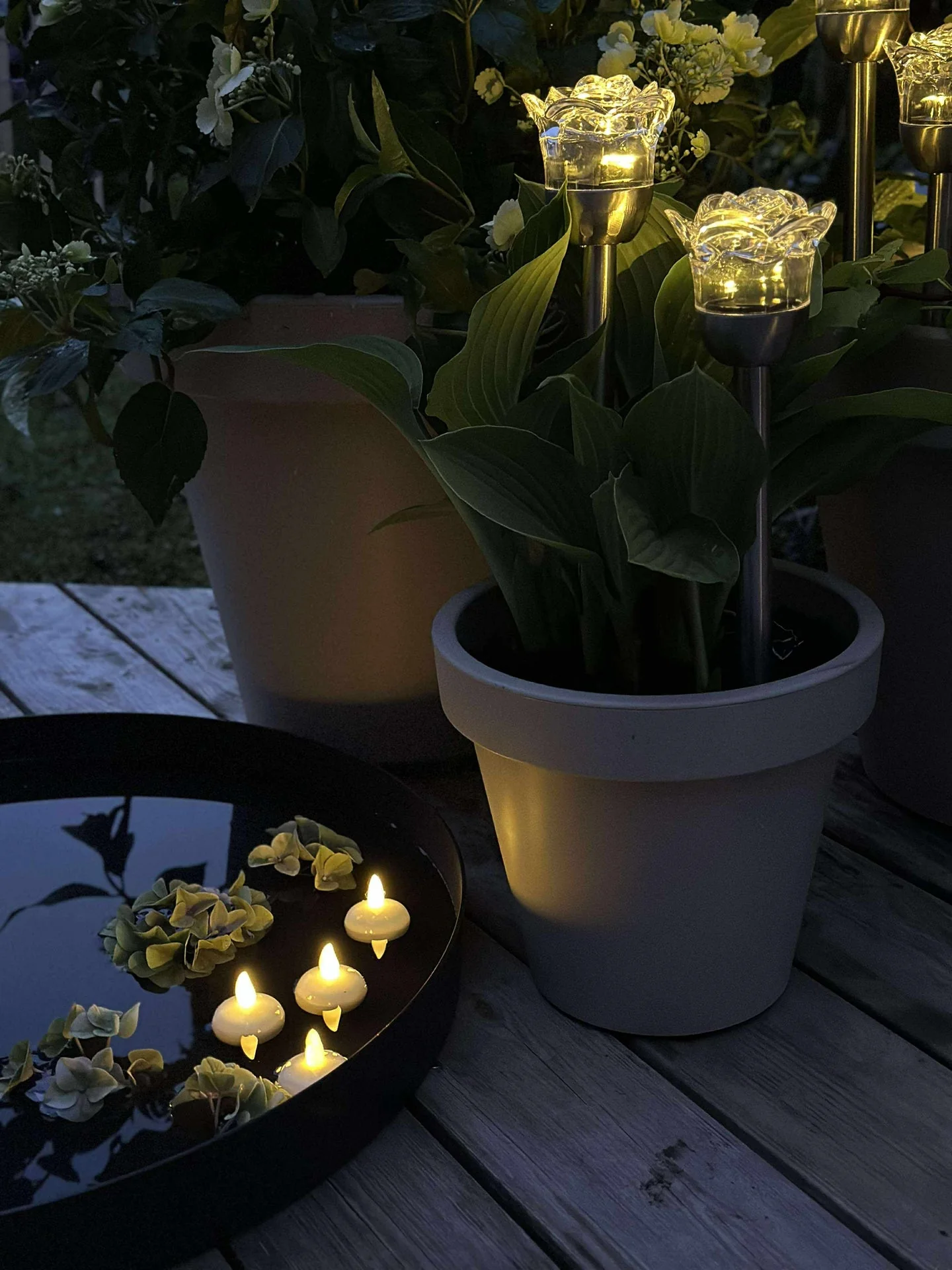 Fakkel med solceller FLOWER – Sett med 4 stk - Image 5