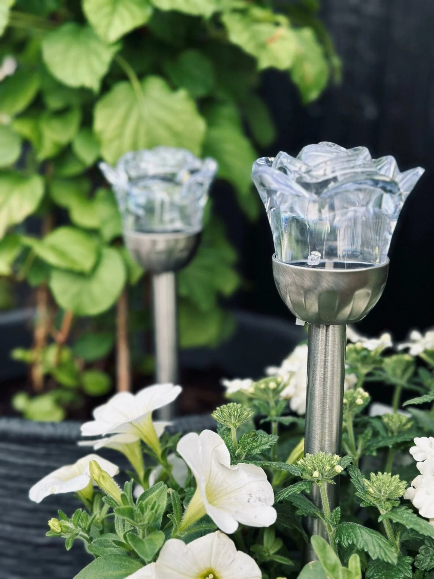 Fakkel med solceller FLOWER – Sett med 4 stk - Image 5
