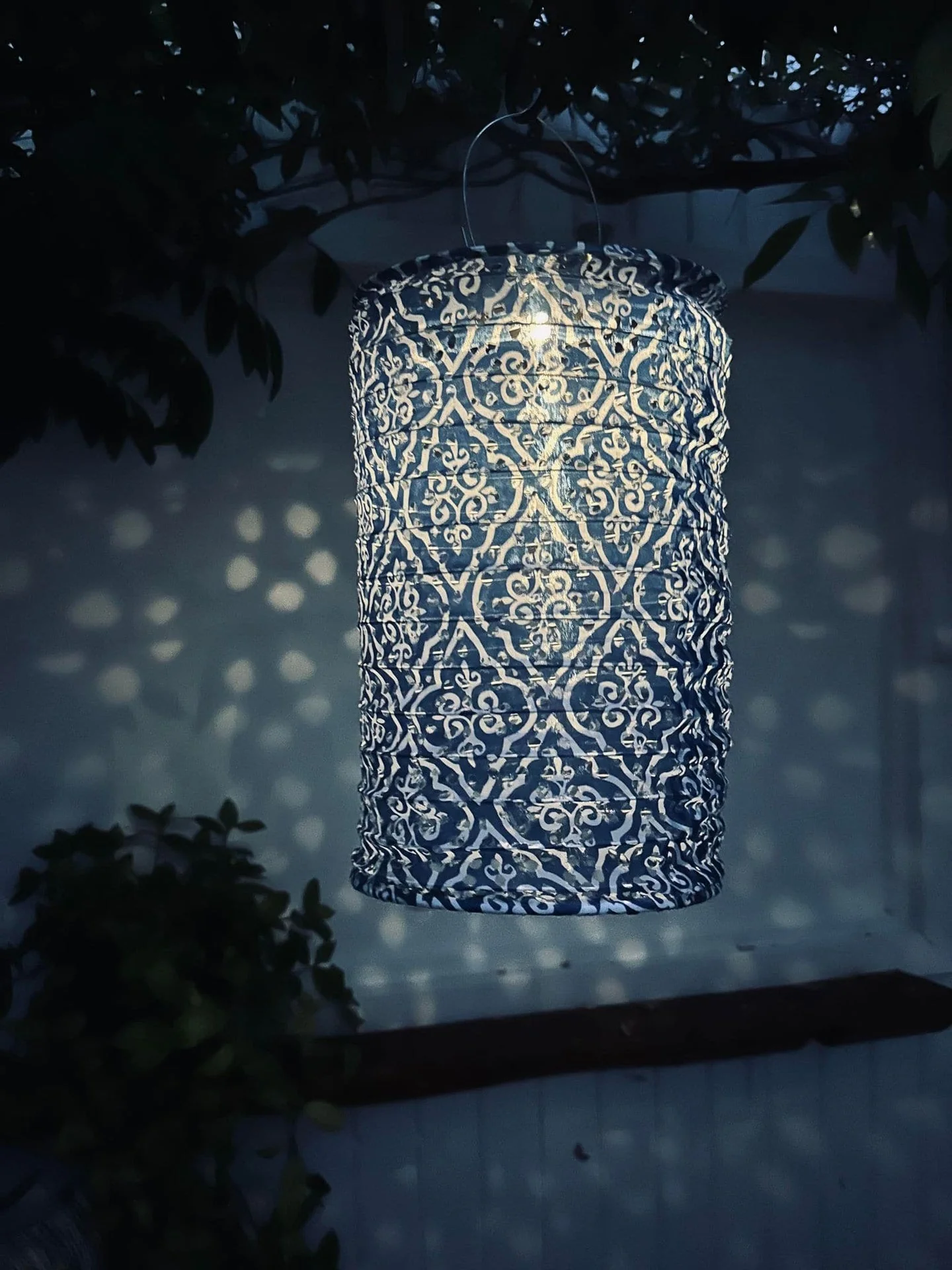 Lampe sylinder med solceller - SUMMER BLUE