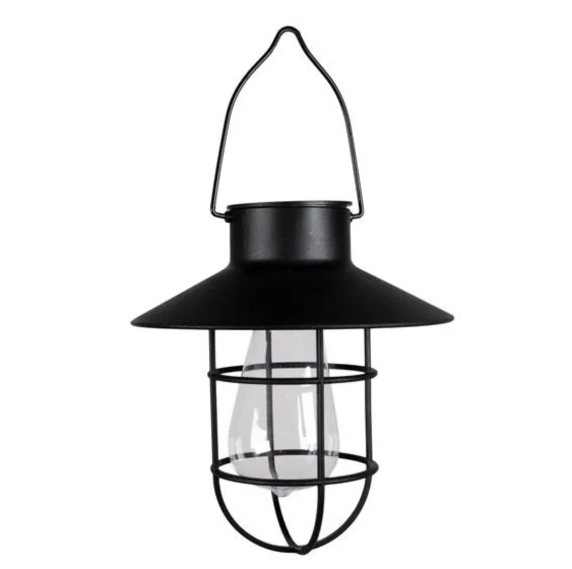 Solar lampe med oppheng - Sort - Image 2