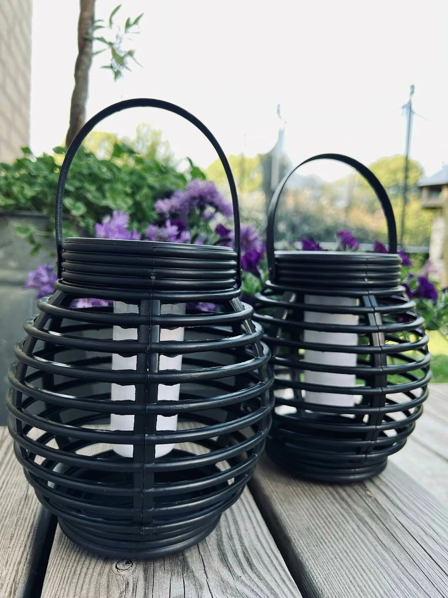 Lanterne med solceller – Mellom TILBUD med 2 stk