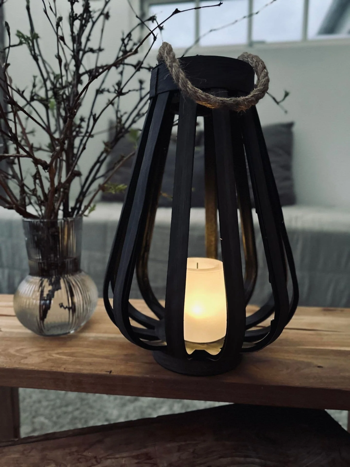 Lanterne med solceller – Dark 34cm - Image 4