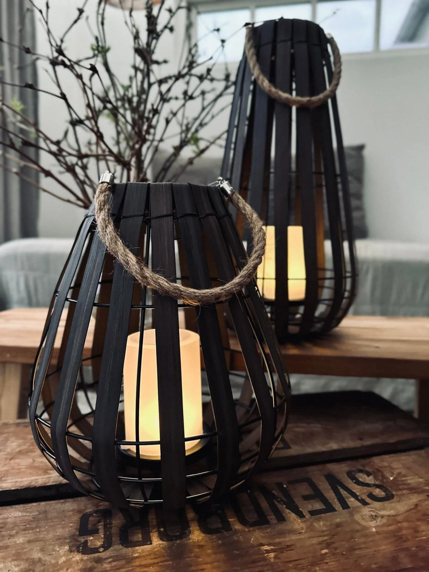 Lykt med solceller – Dark 43 cm - Image 2