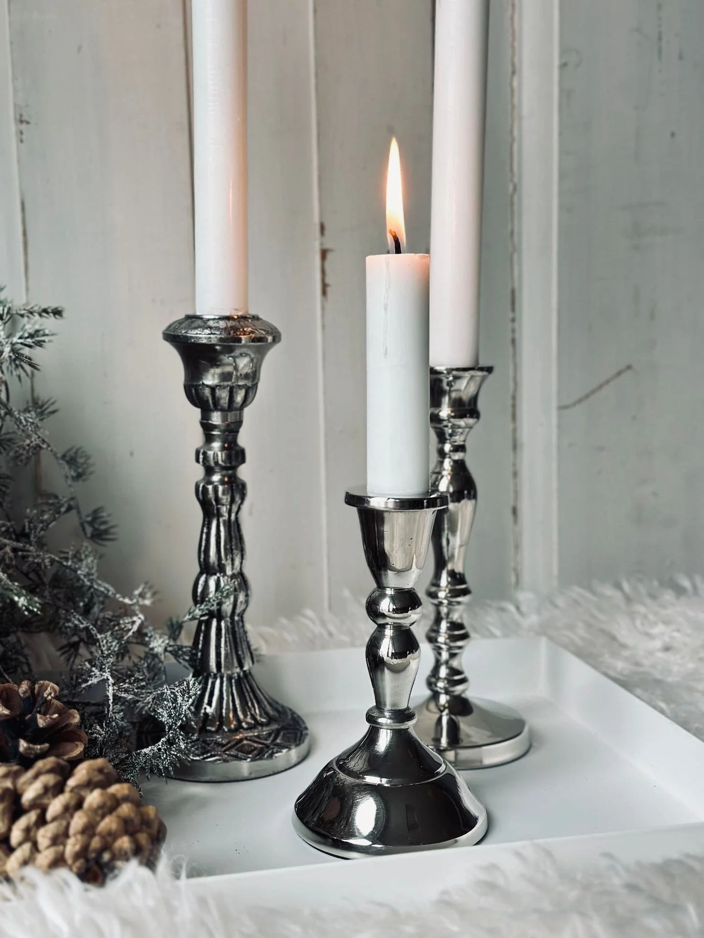 Lysestake Silver 11cm - Image 3