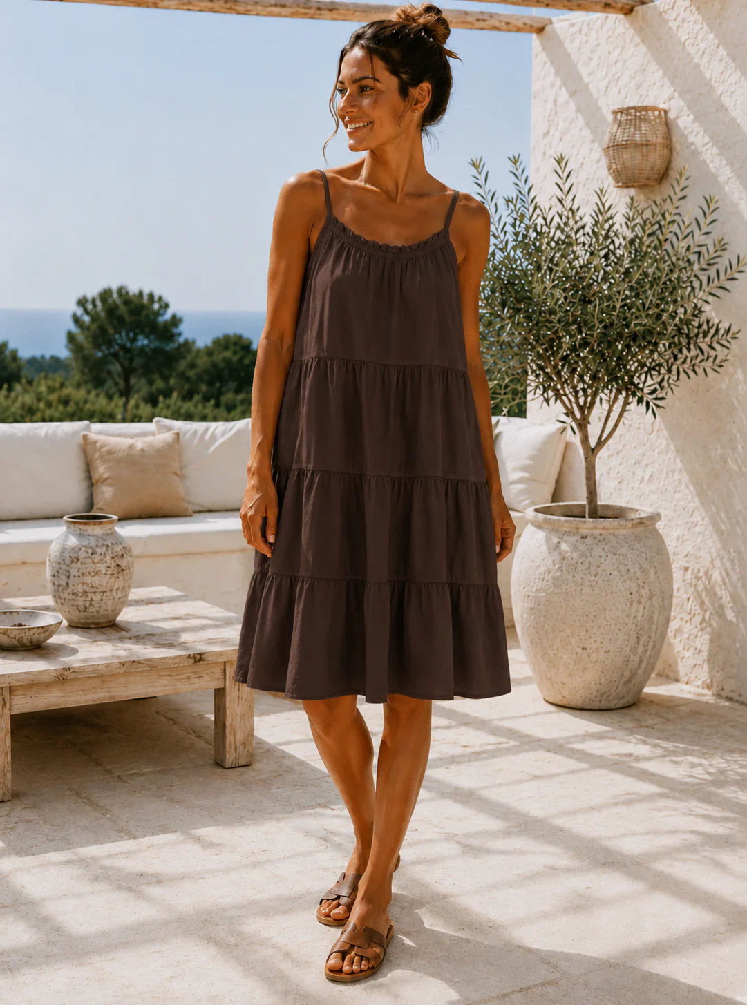 Sommerskjole Velina moro brown