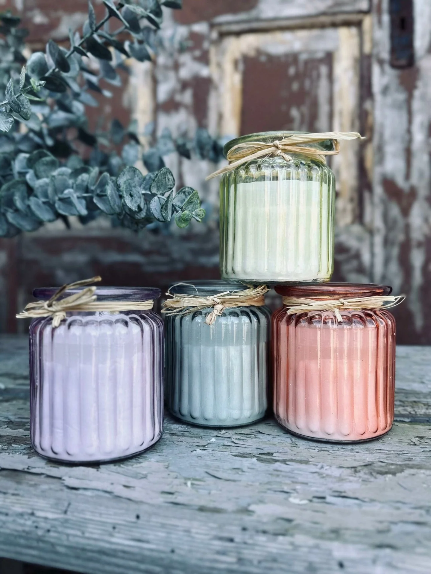 Stearinlys – Mix pastell i glass - Image 3