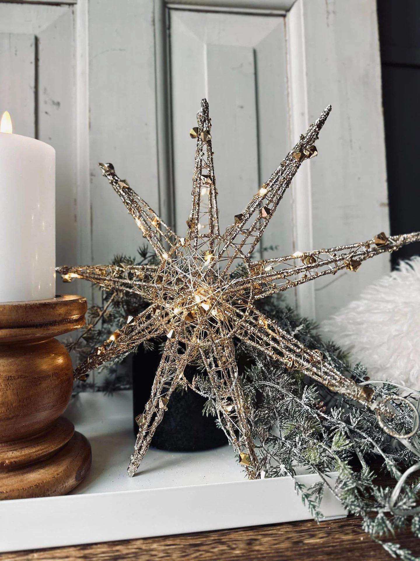 Stjerne med LED-lys 30 cm - Image 2