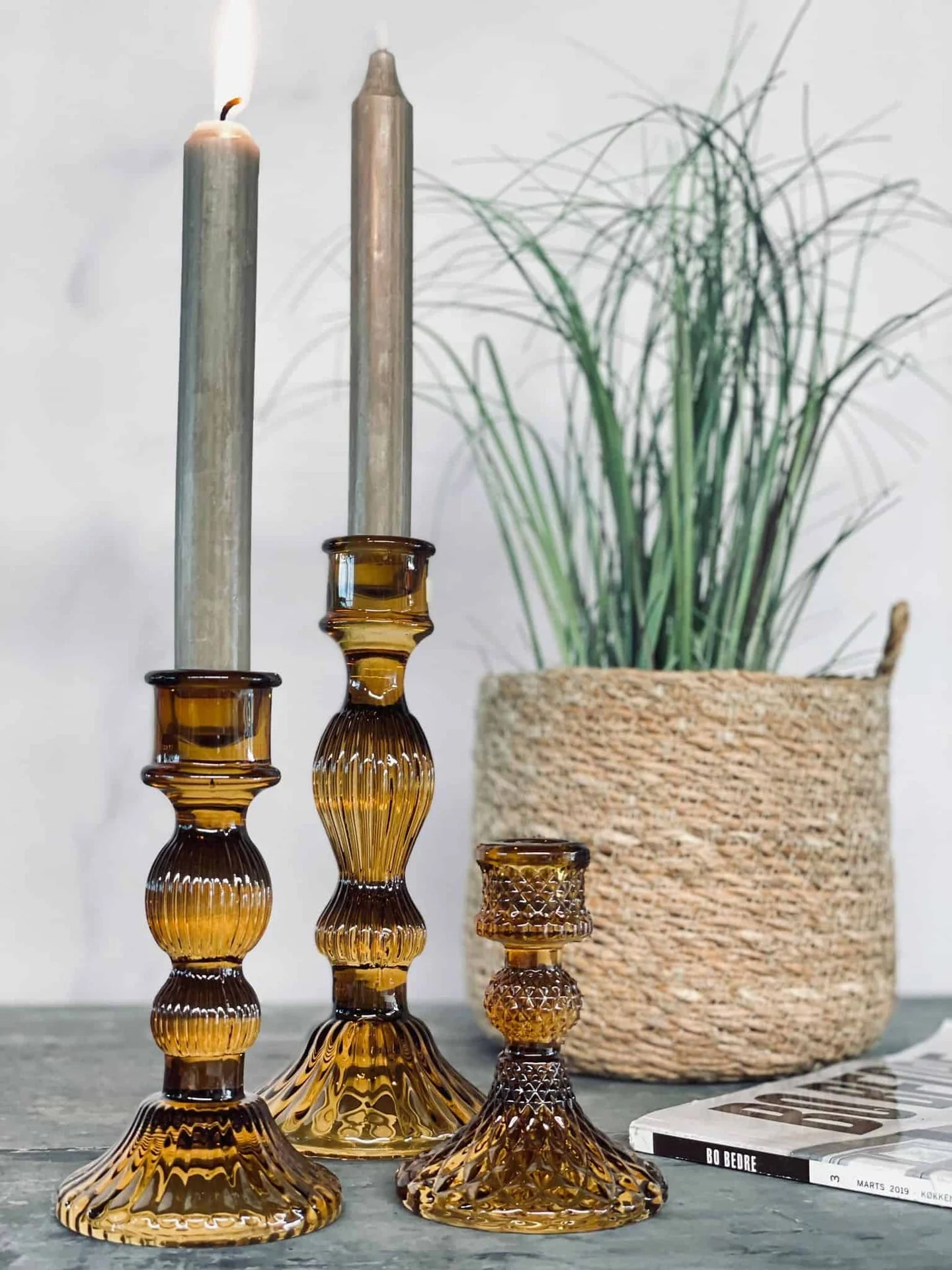 Lysestake i glass – Stor - Image 4