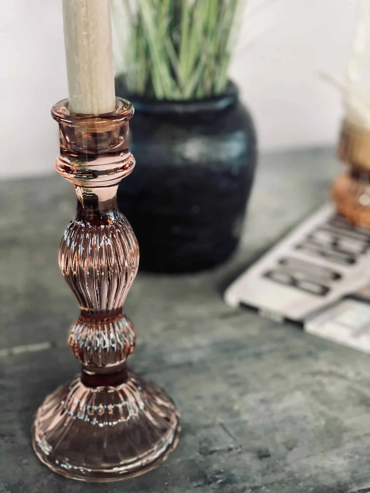Lysestake i glass – Stor