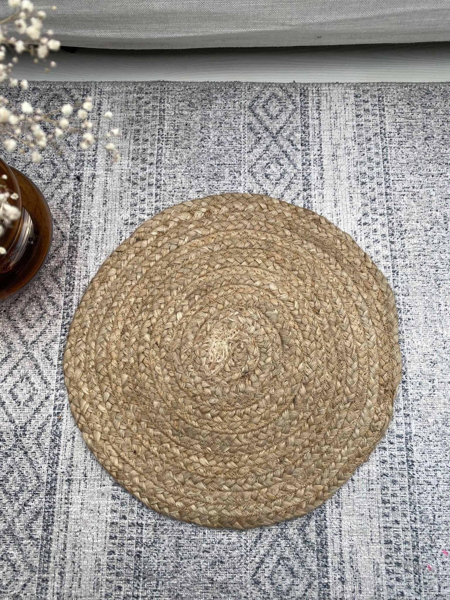 Stor jute dekkeserviett - Natur