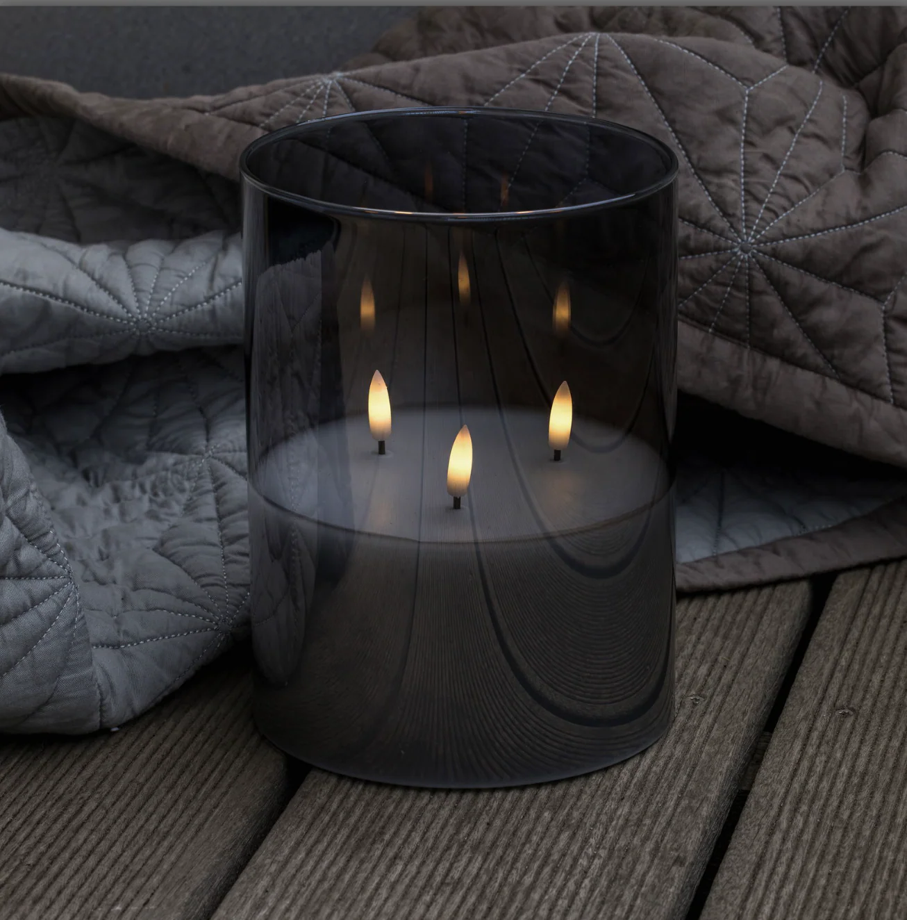 Stort LED blokklys i glass med 3 veker - Image 3