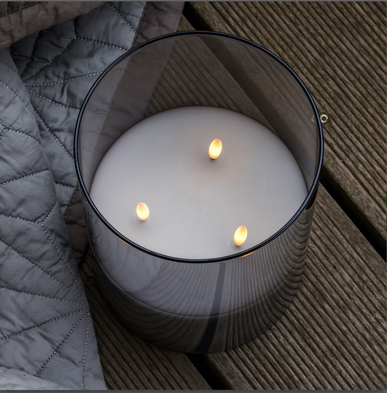 Stort LED blokklys i glass med 3 veker - Image 4