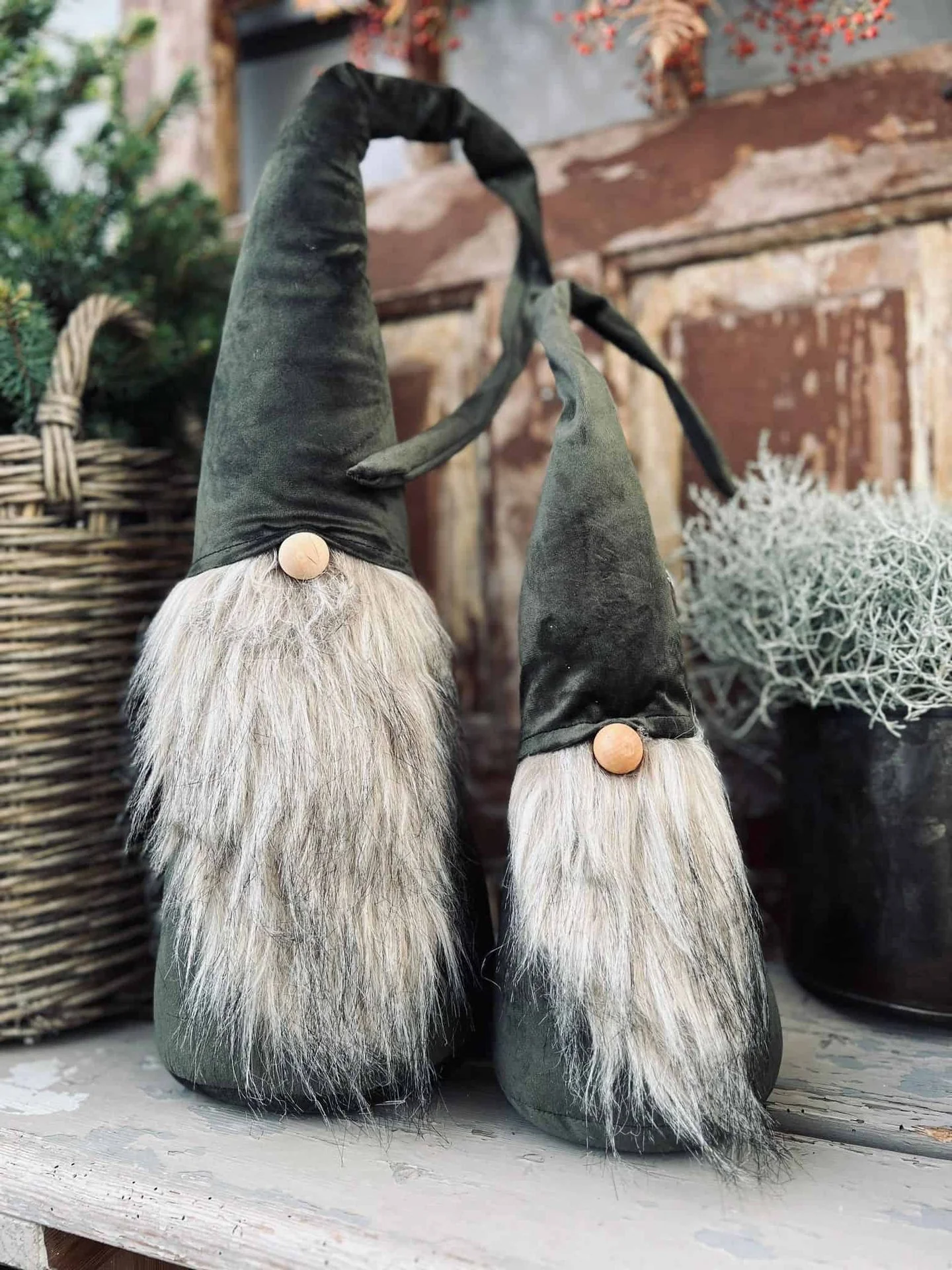 Stor Nisse med skjegg - Velour 50cm - Image 2