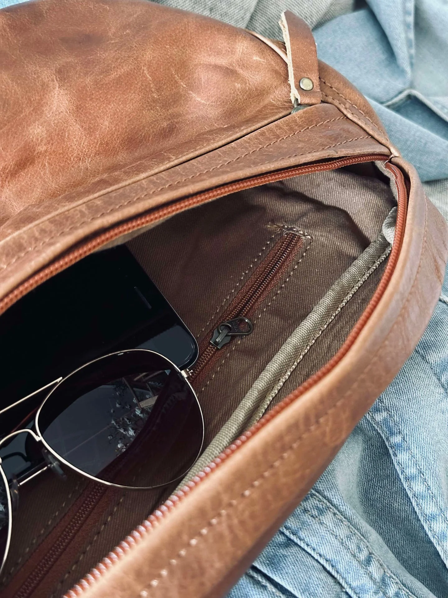 Bumbag Big Oline Cognac - Image 13