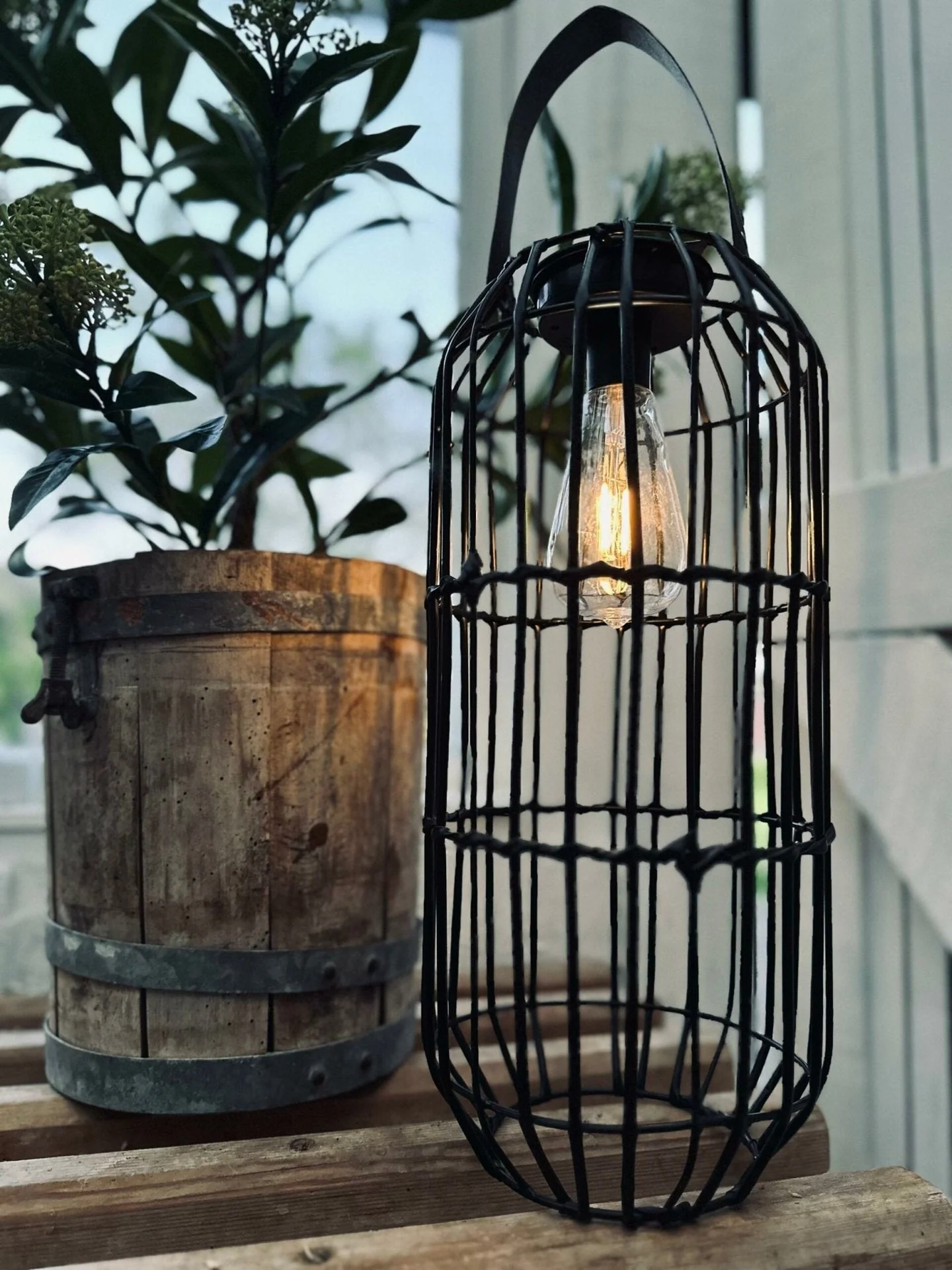 Lanterne med solceller – BIG BLACK - Image 3
