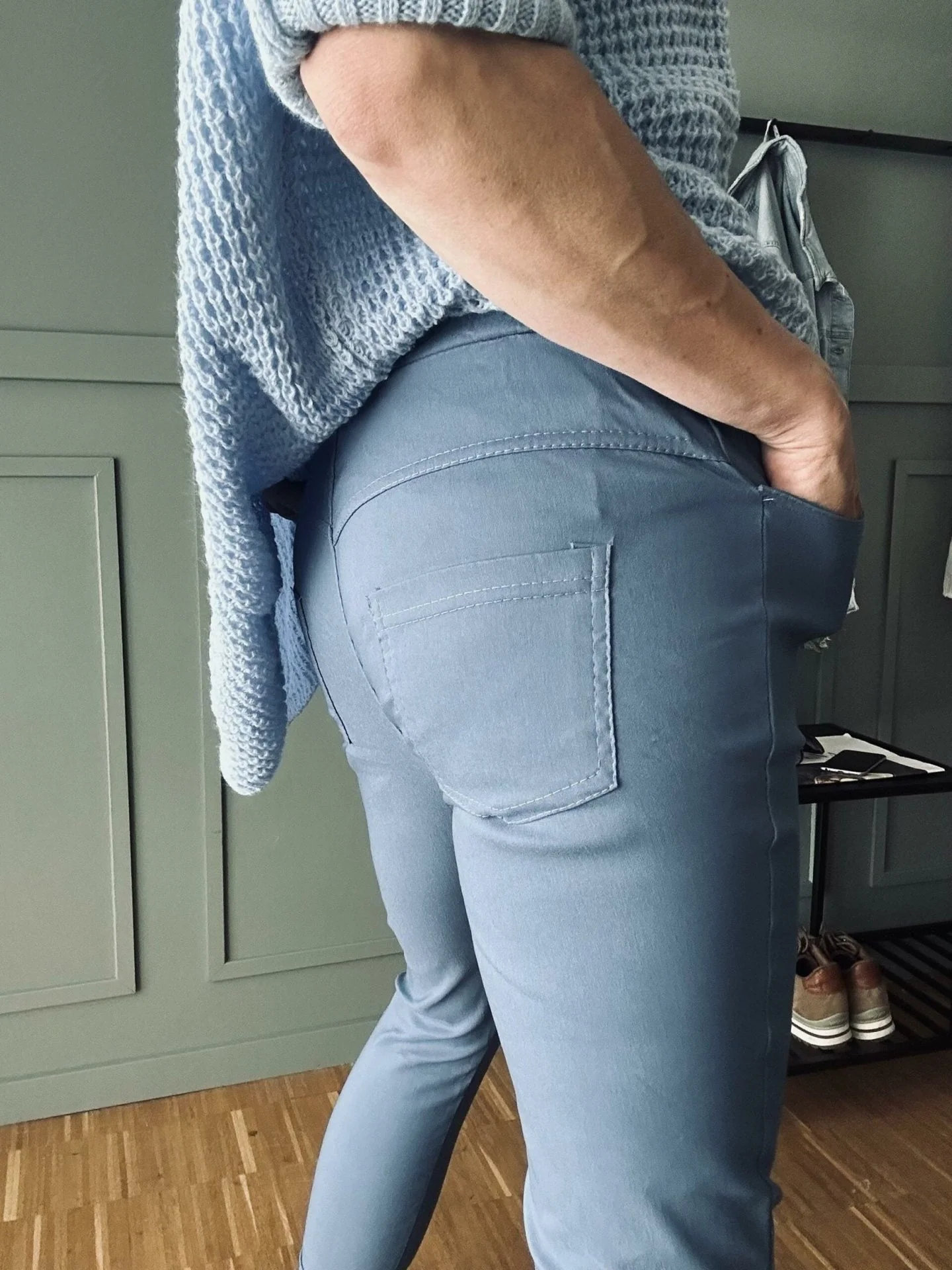 Bukser med stretch – Blue - Image 7