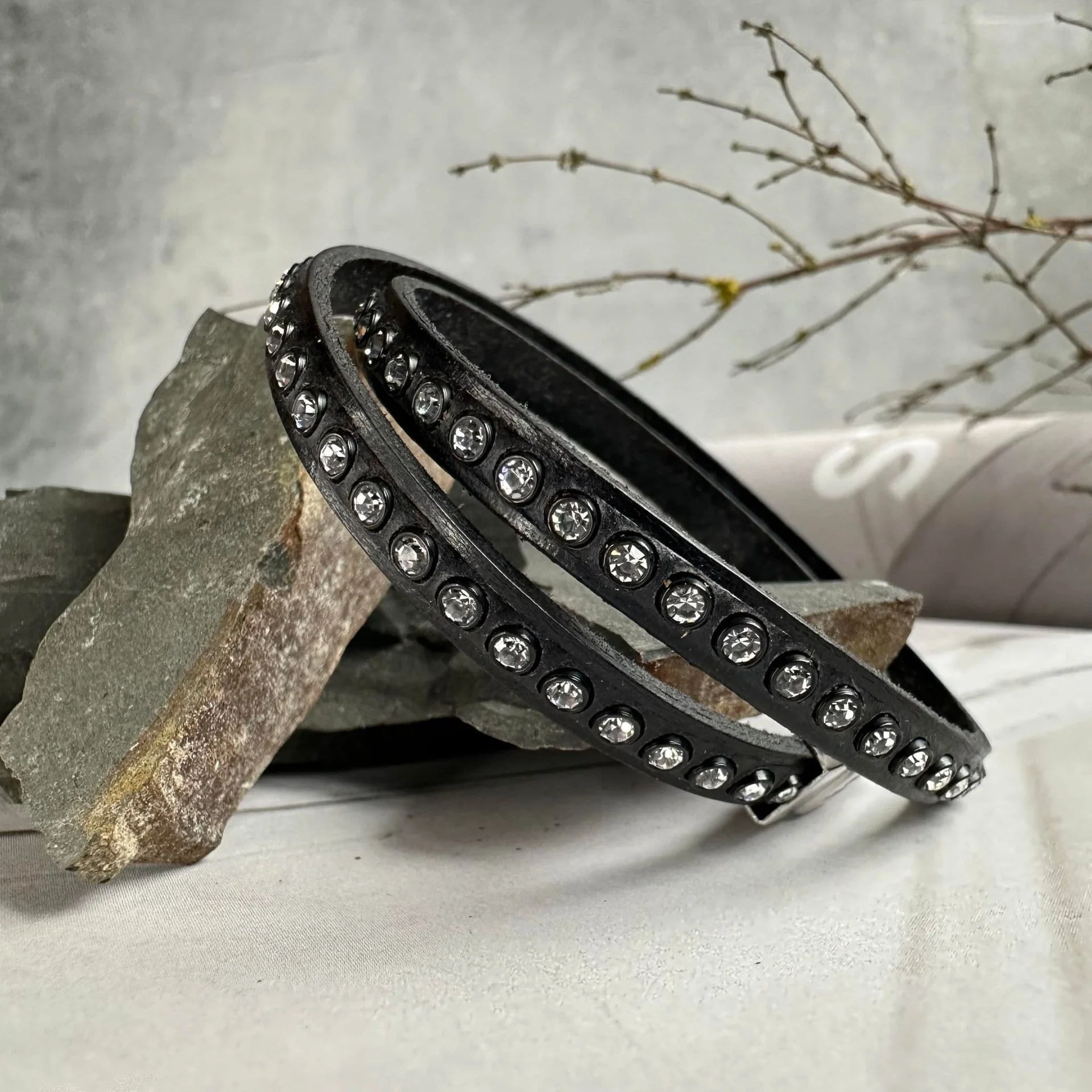 Armbånd Black m. Swarowski steiner