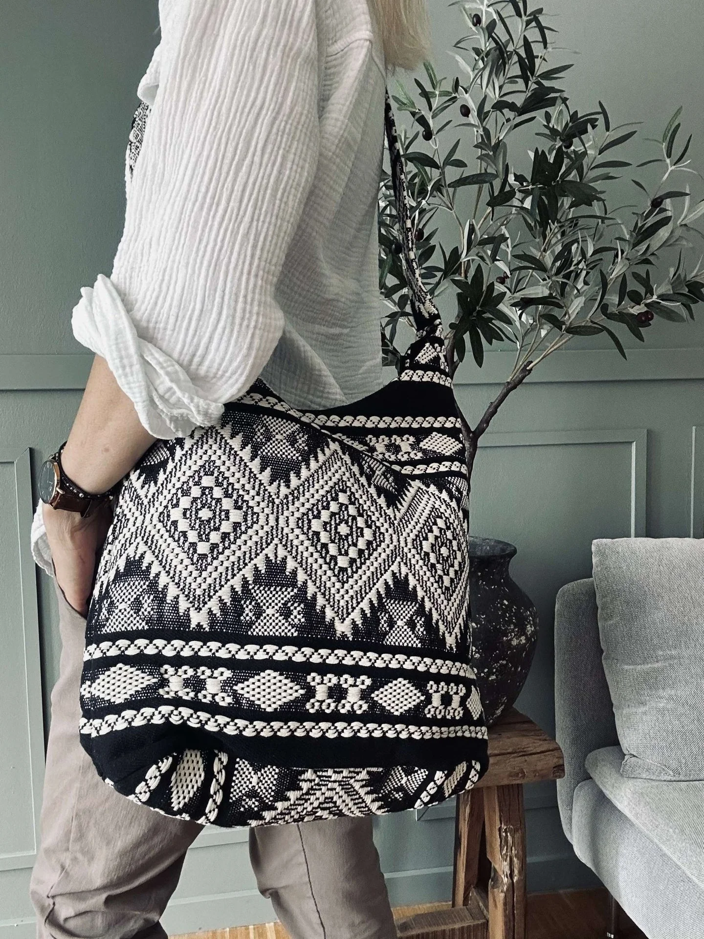 Shopper Black boheme