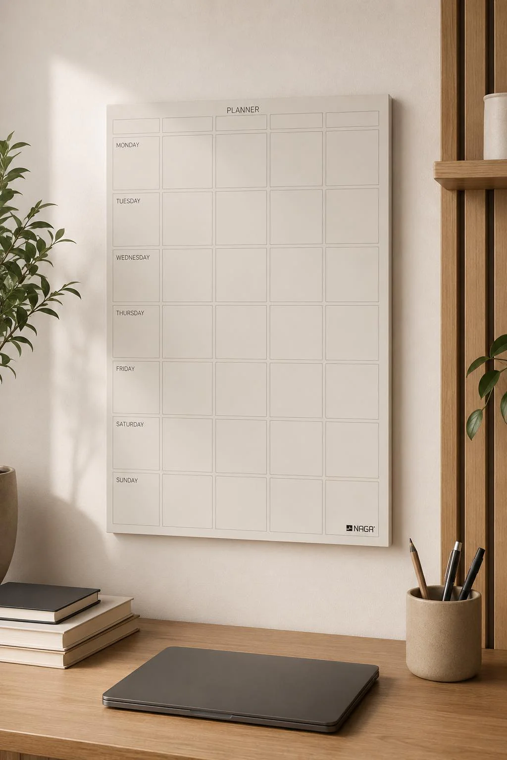 Tavle magnetisk beige - Ukeplan - Image 2