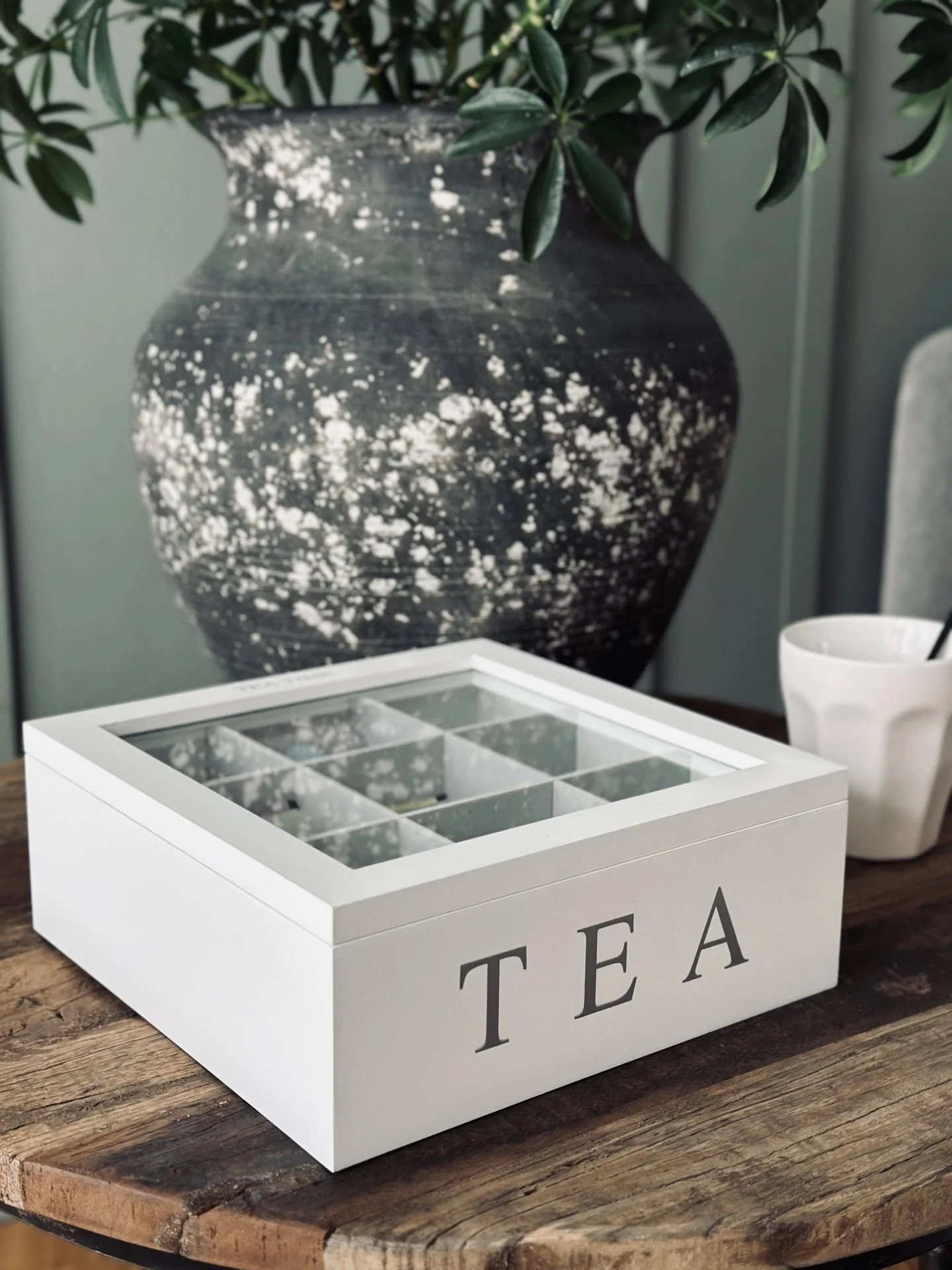 Tebox med 9 rom – Hvit