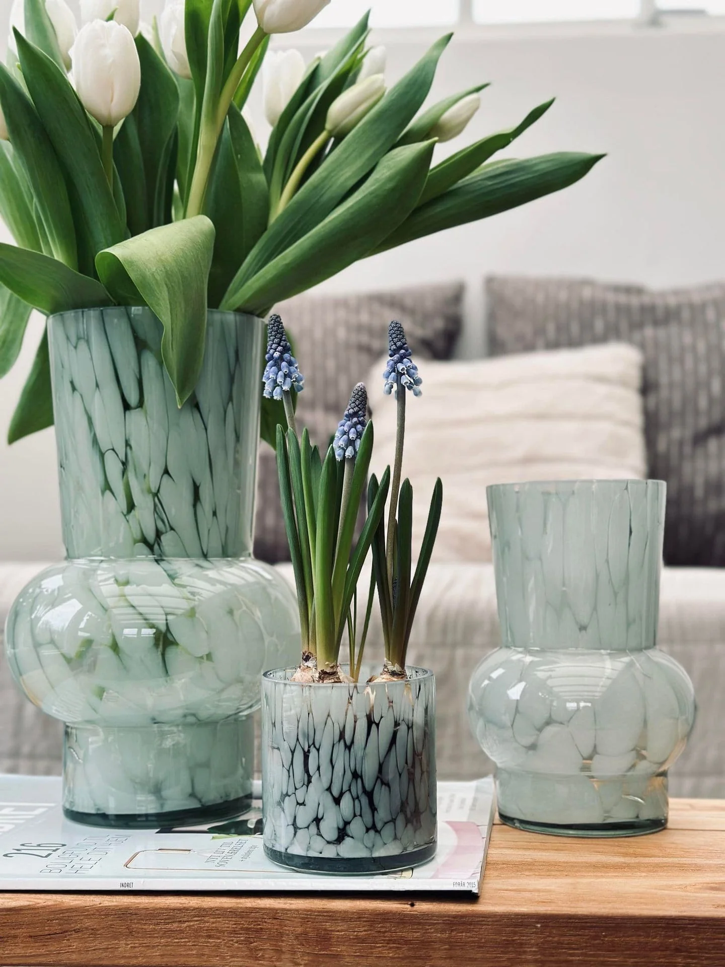 Telysholder i munnblåst glass Grønn - Image 4