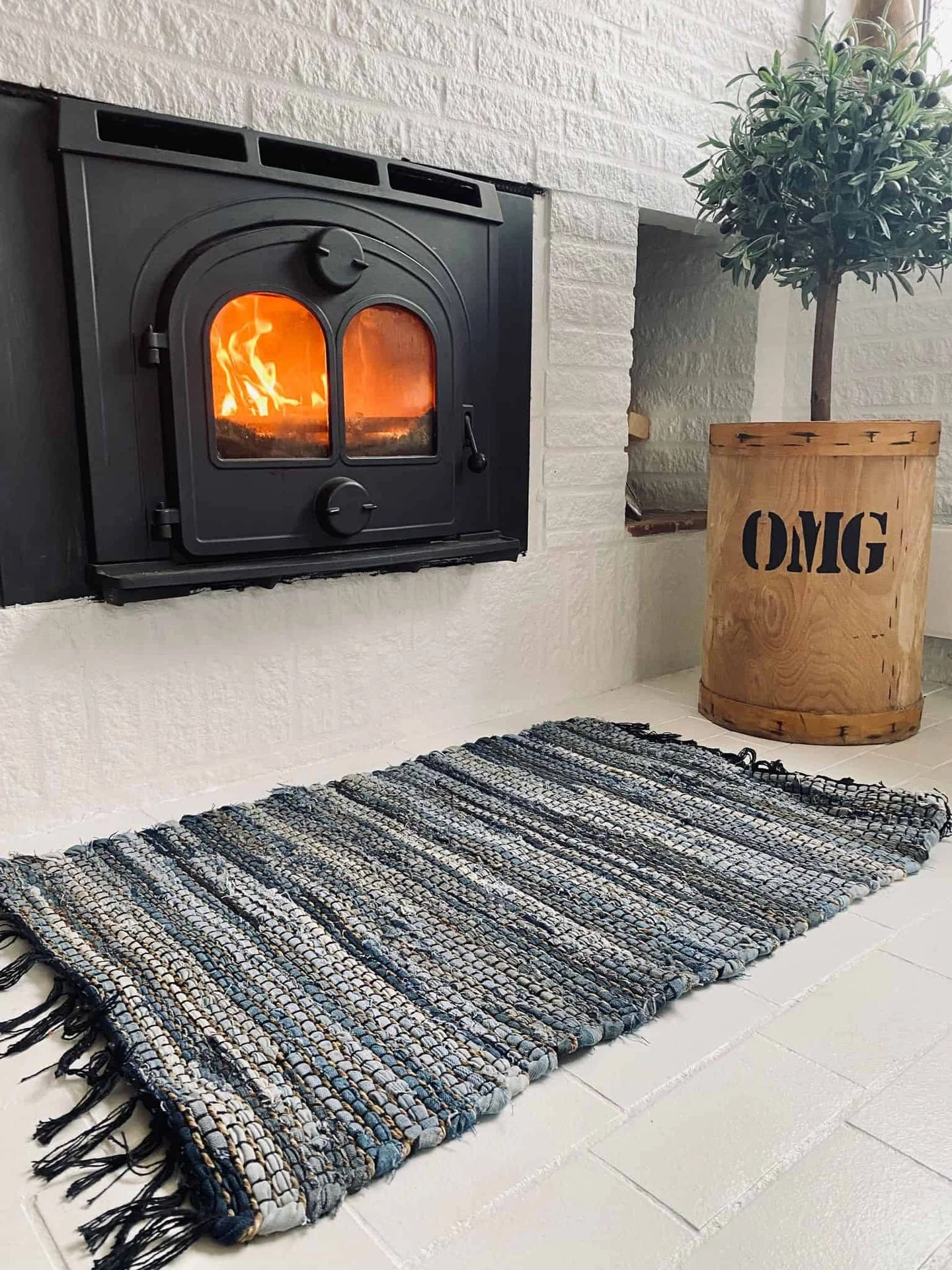 Gulvteppe Denim og jute - 70x140 cm - Image 2