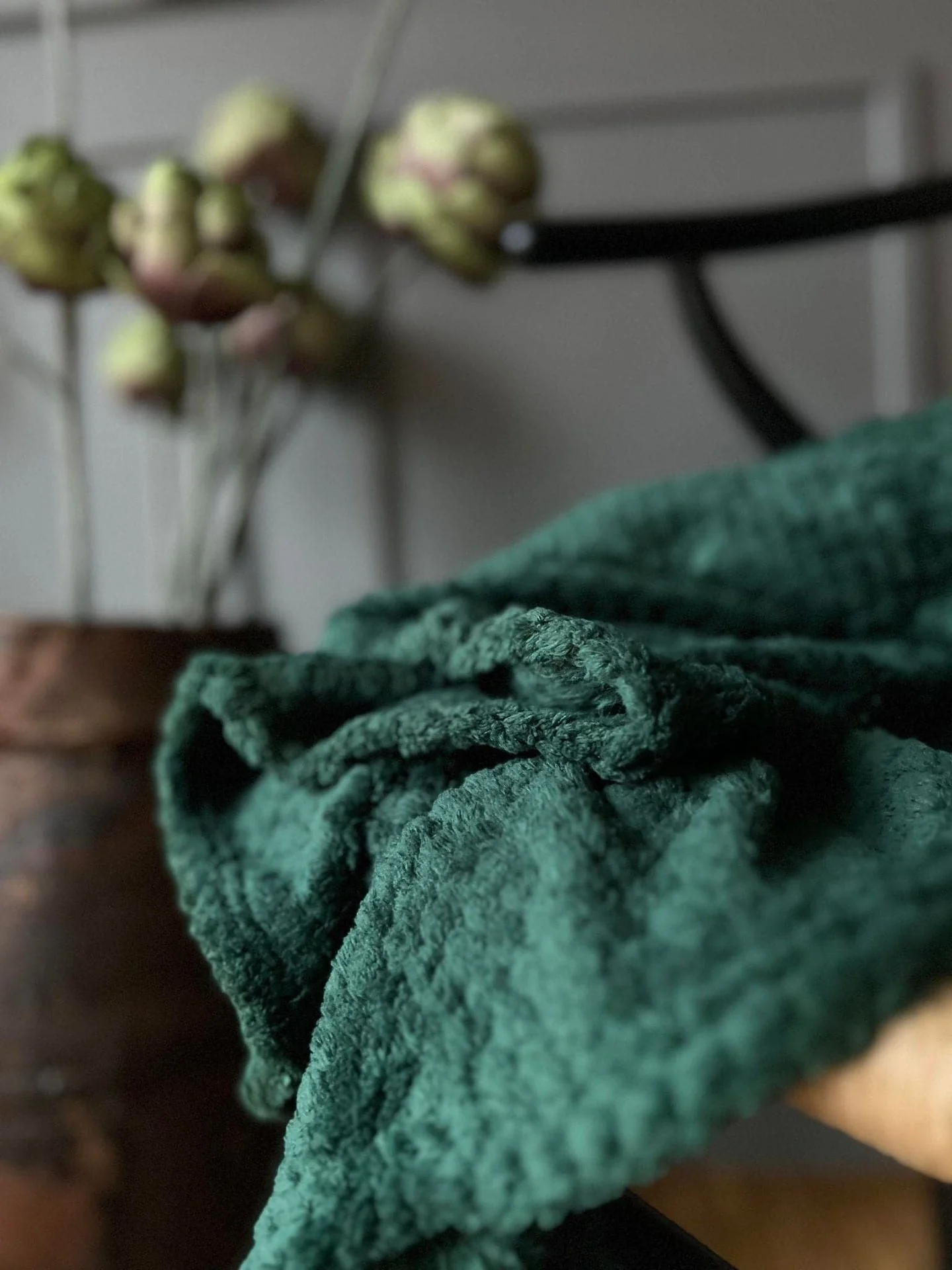 Pledd i Luxus fleece - Grønn - Image 2