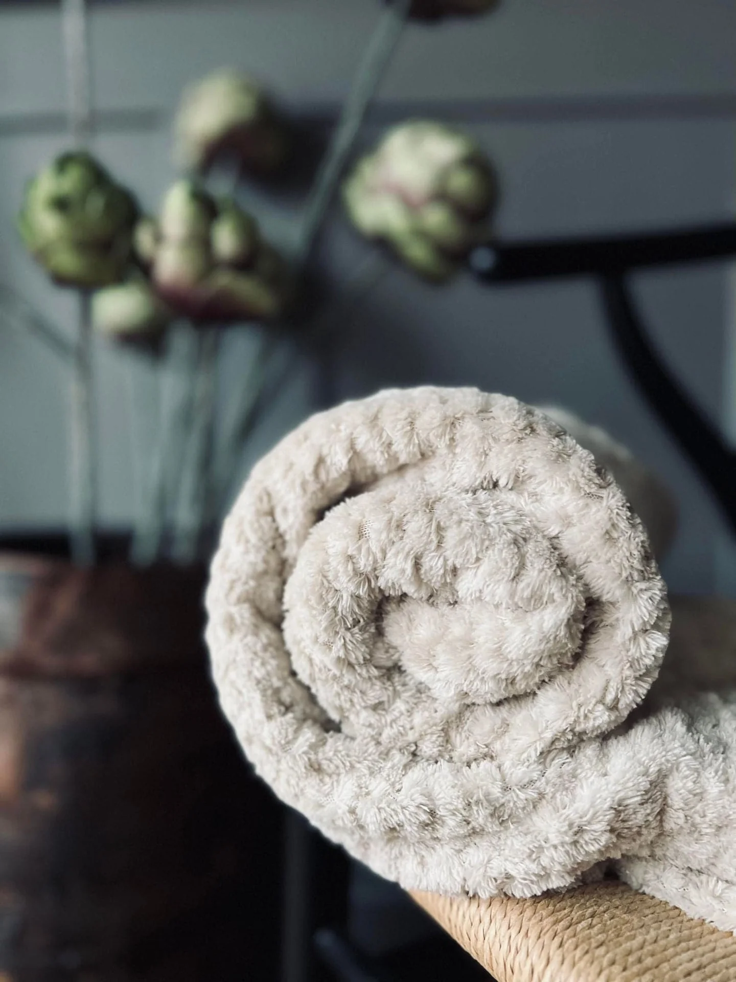 Pledd i Luxus fleece - Krem - Image 2