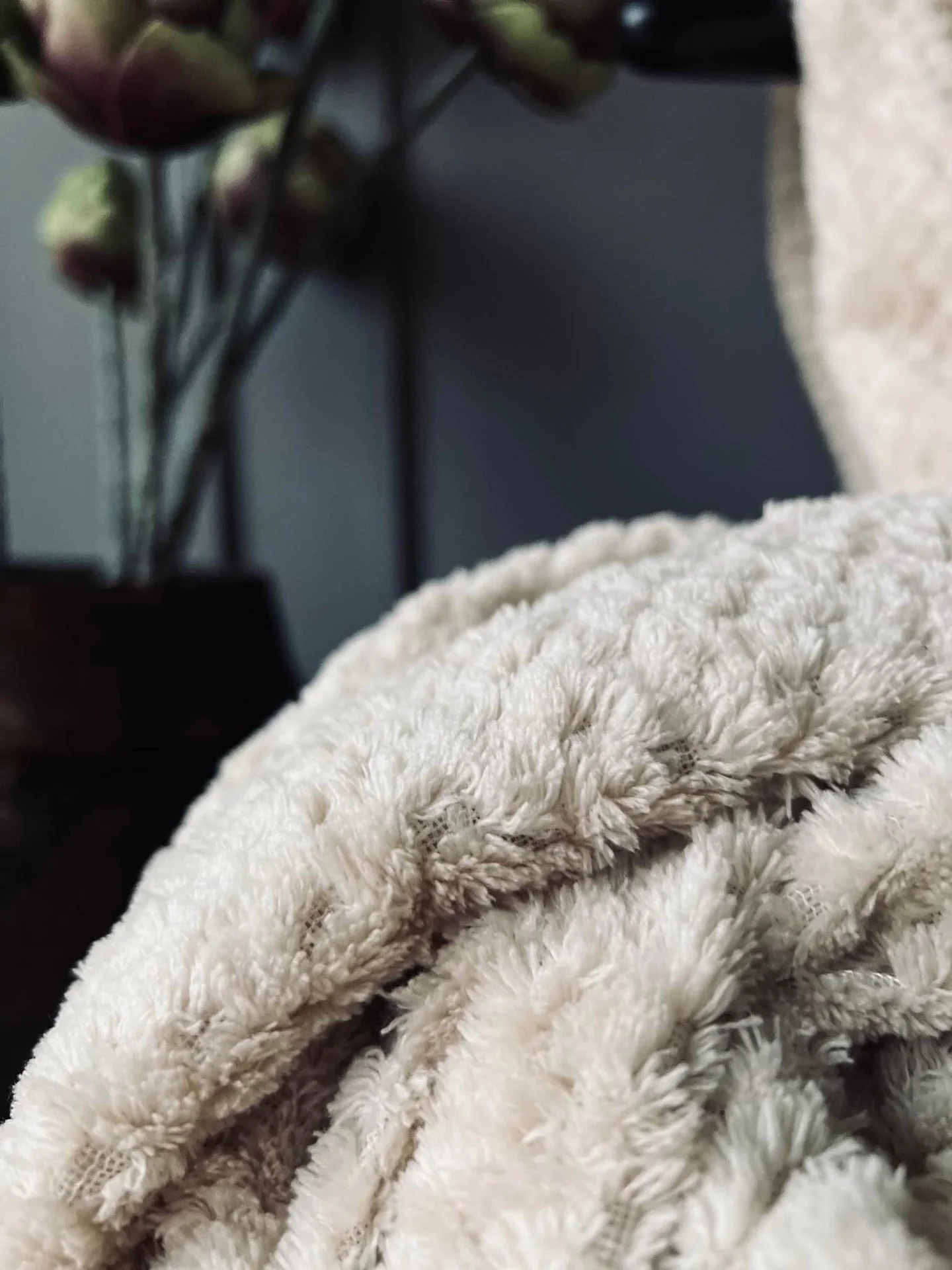 Pledd i Luxus fleece - Krem - Image 4